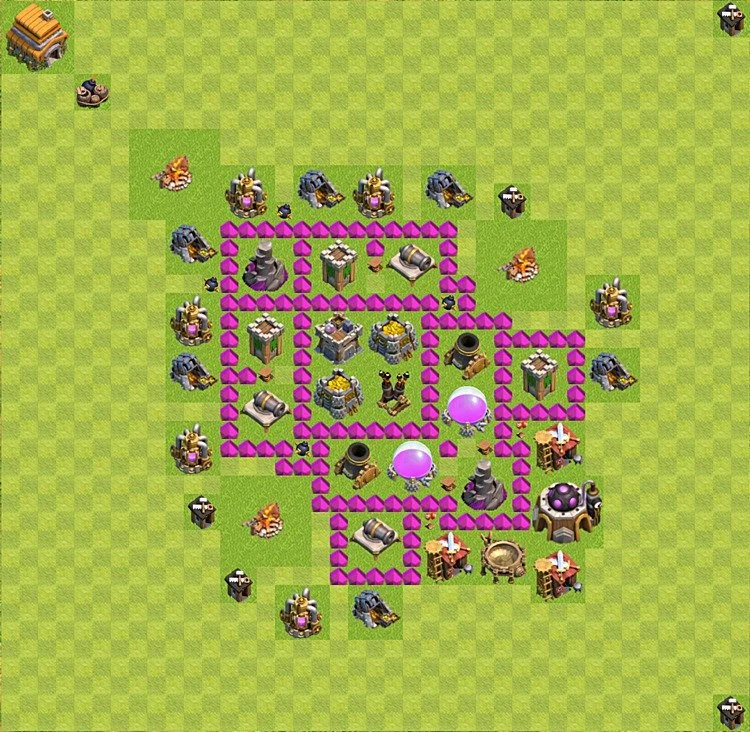 Farming Base TH6 - plan / layout / design - Clash of Clans - (#7)