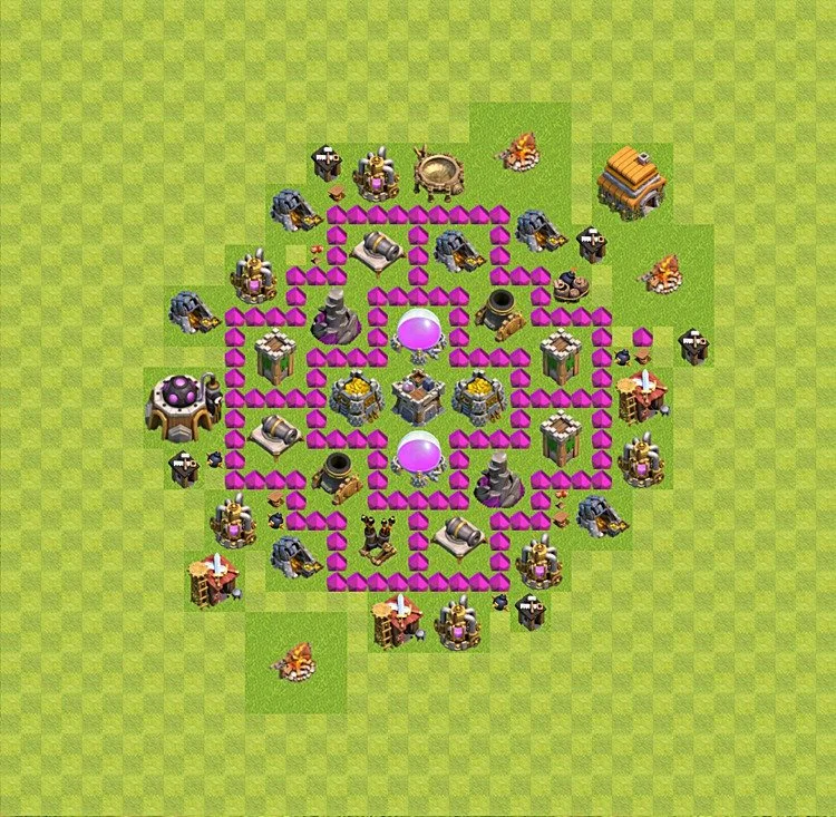 Farming Base TH6 - plan / layout / design - Clash of Clans - (#8) — Фарм TH6