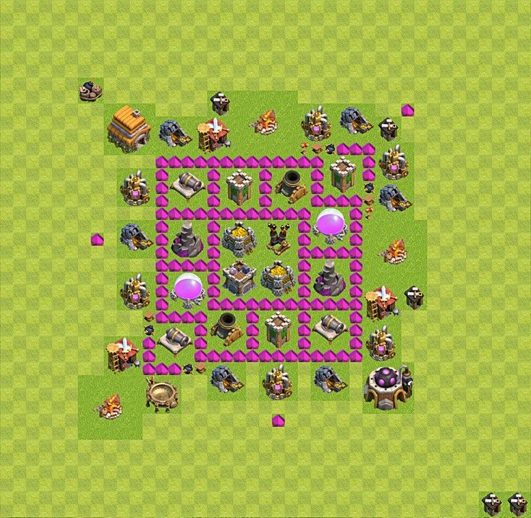 Farming Base TH6 - plan / layout / design - Clash of Clans - (#9) — Farming TH6