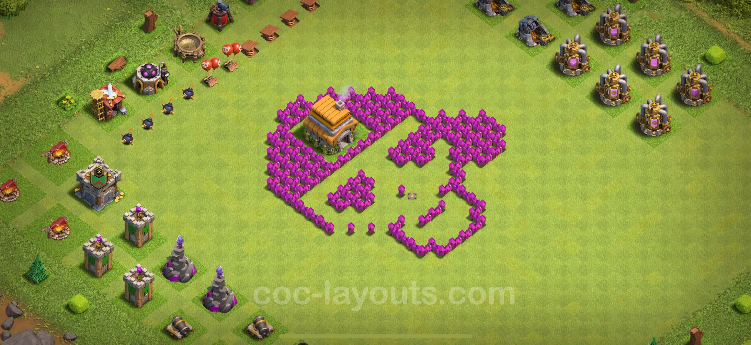 Top Troll Funny Base TH6 with Link - Funny Art Plan - Clash of Clans - (#14) — Розваги TH6