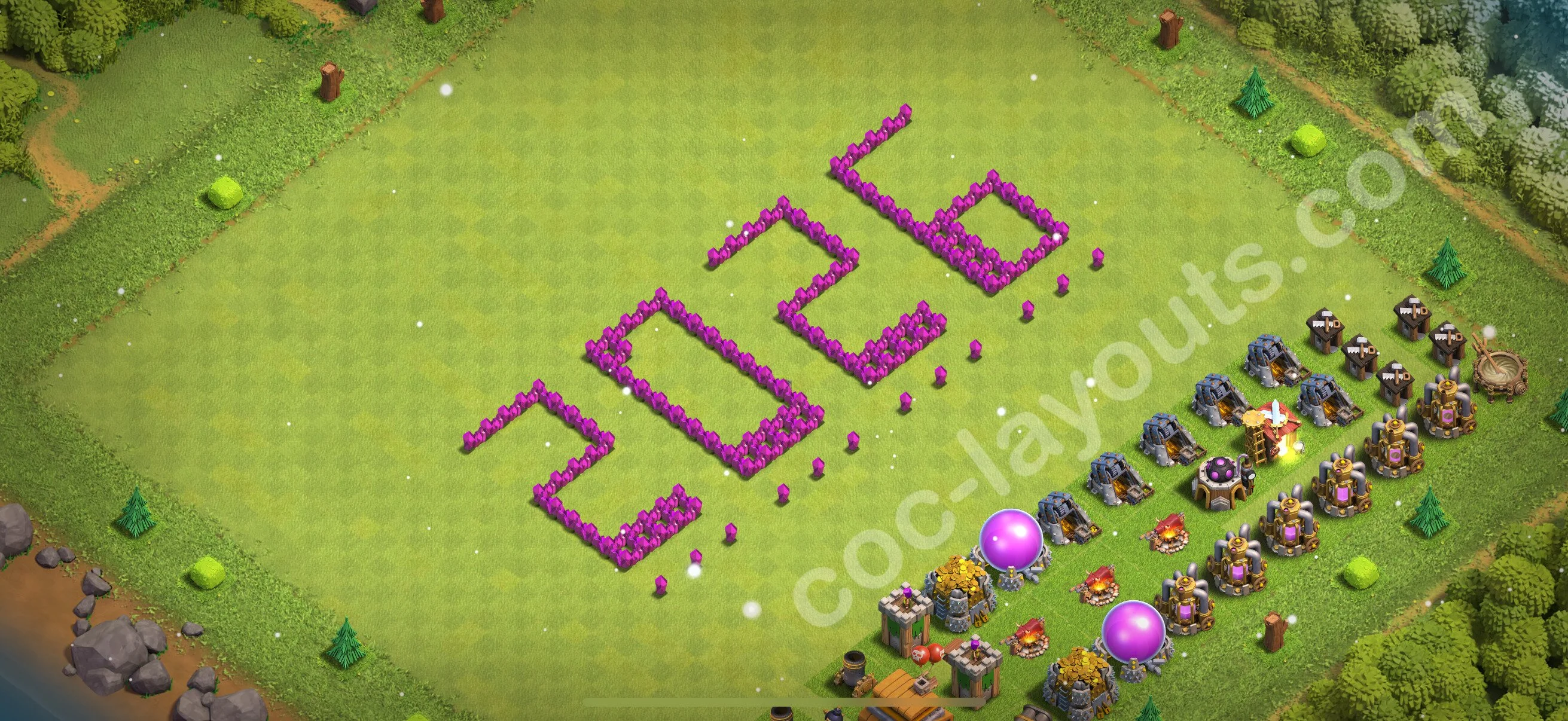 Top Troll Funny Base TH6 with Link - Funny Art Plan 2026 - Clash of Clans - (#7)