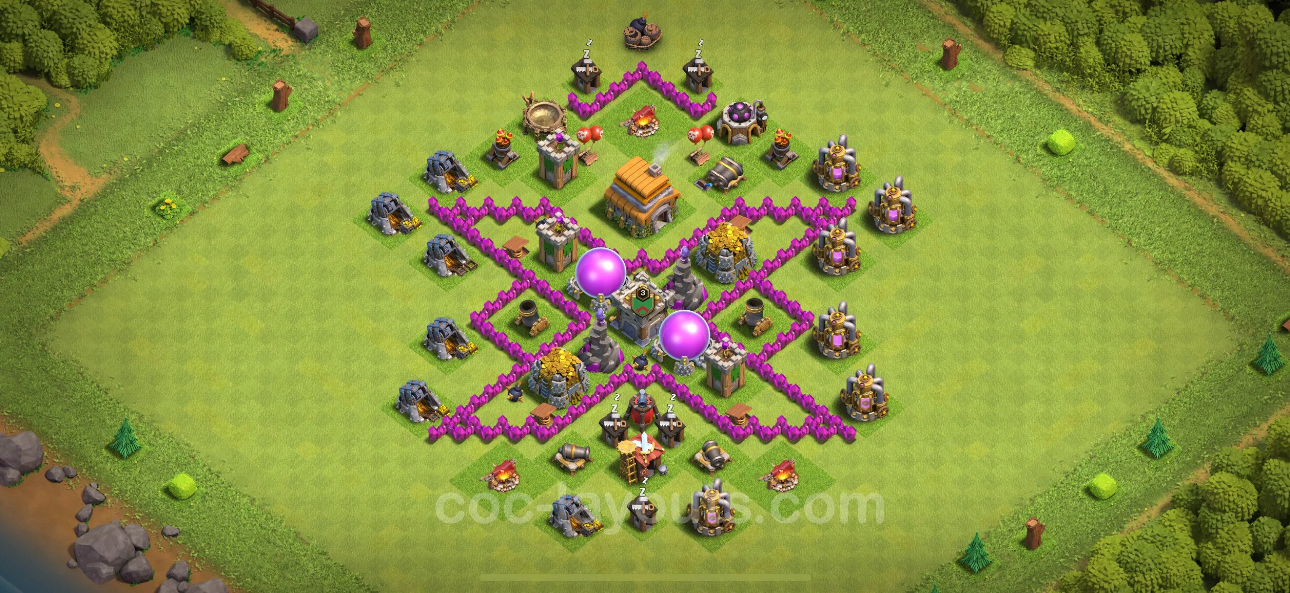 Top Troll Funny Base TH6 with Link - Funny Art Plan - Clash of Clans - (#8) — Fun TH6
