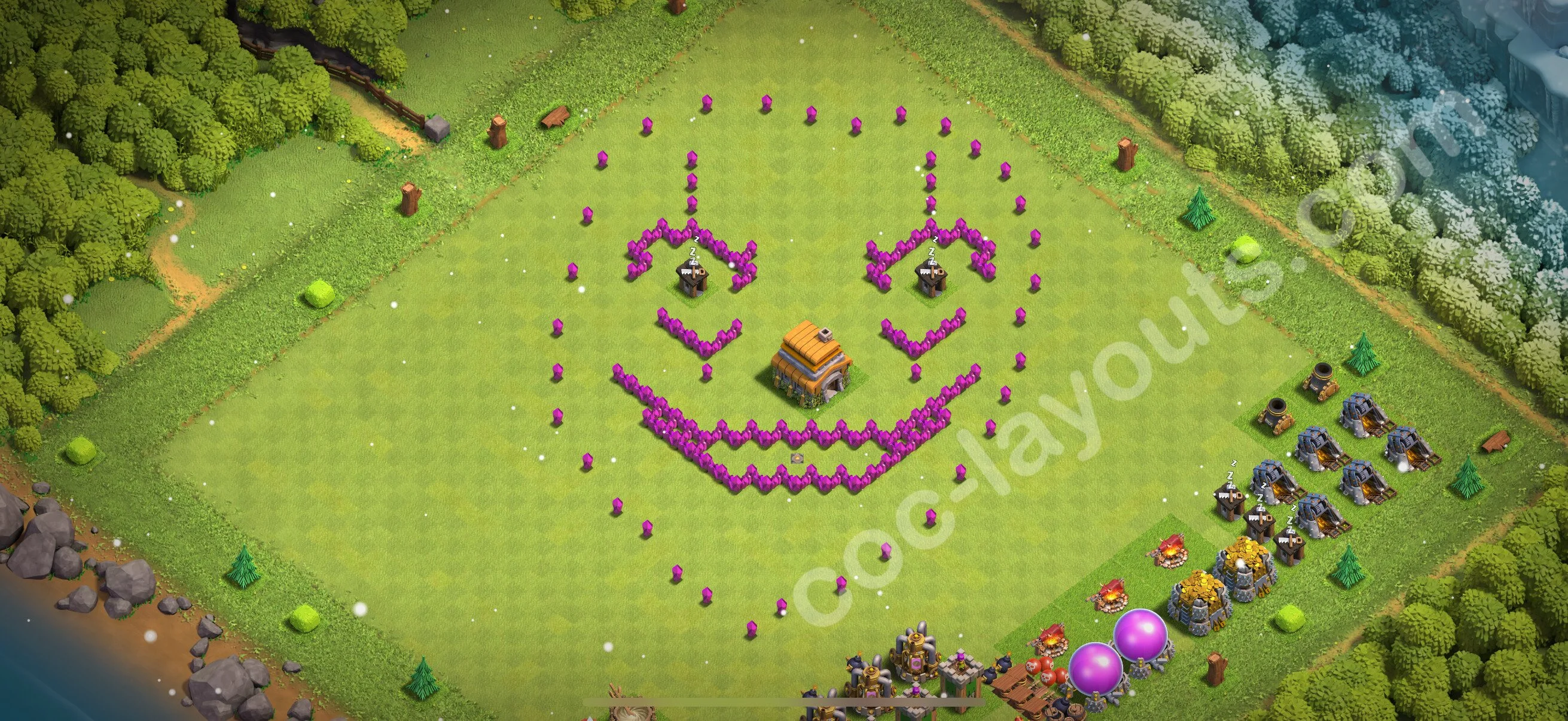 Top Troll Funny Base TH6 with Link - Funny Art Plan 2026 - Clash of Clans - (#9) — Розваги TH6