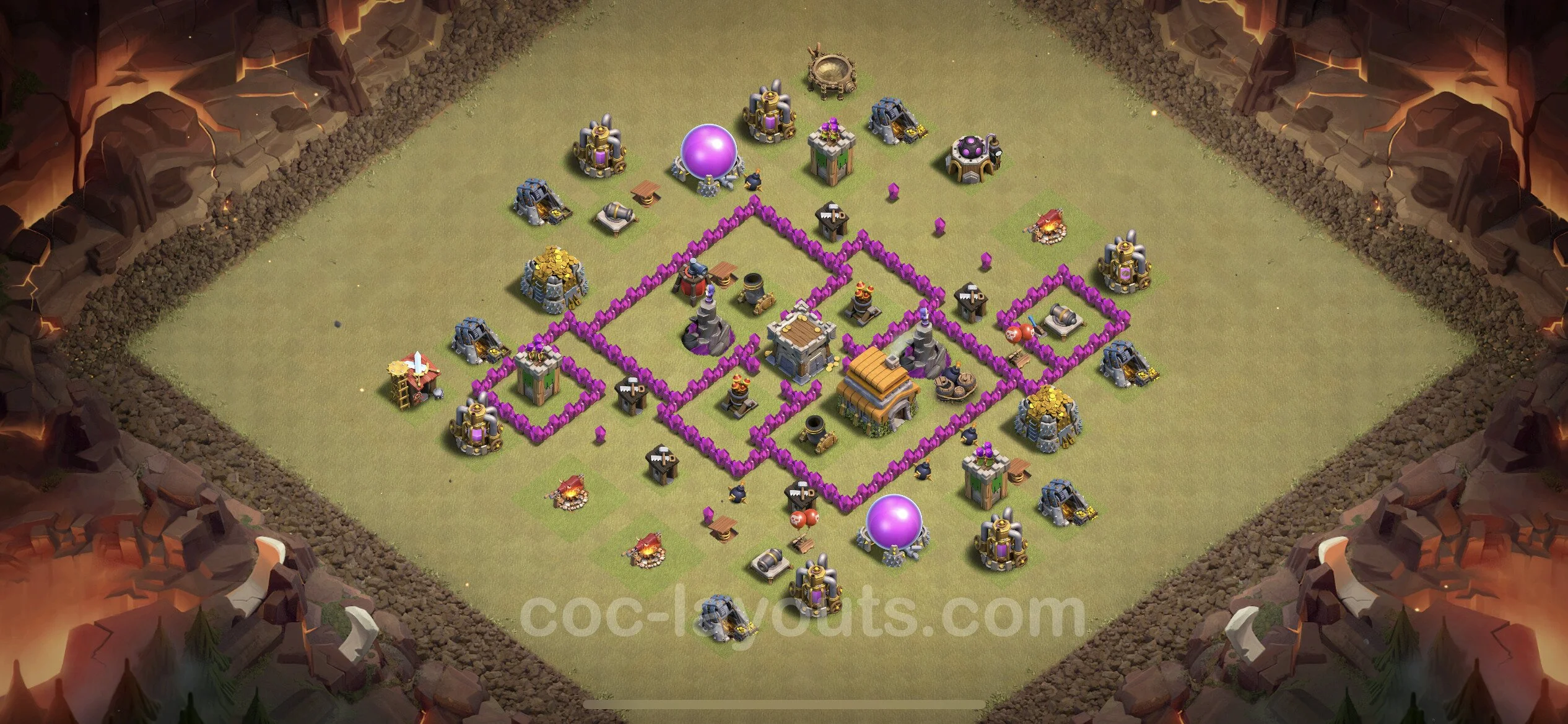 Top War Base TH6 with Link, Anti Everything - CWL Defence Plan - Clash of Clans - (#11) — War BH6