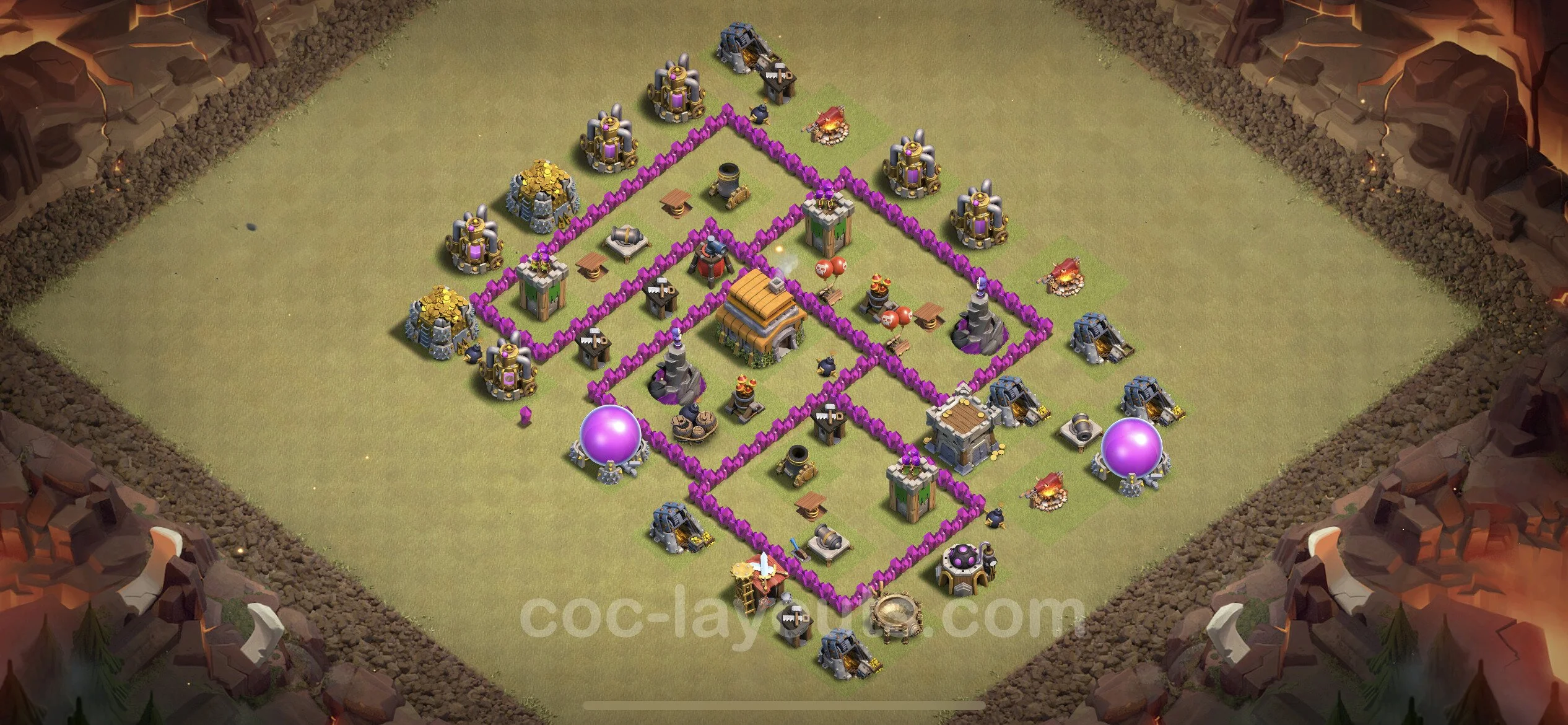 Top War Base TH6 with Link, Anti Air - CWL Defence Plan - Clash of Clans - (#15) — War BH6