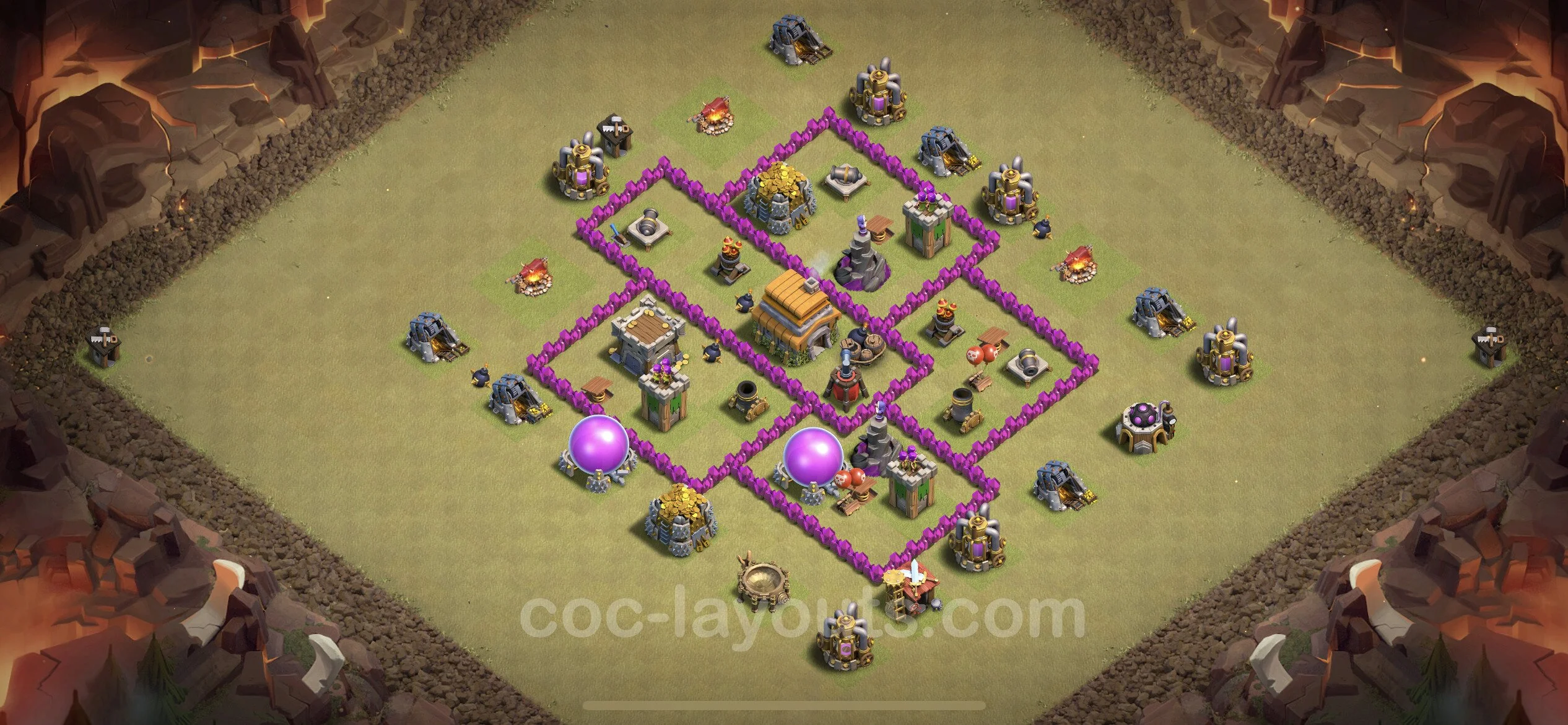Top War Base TH6 with Link, Anti Everything - CWL Defence Plan - Clash of Clans - (#17) — Wojna BH6