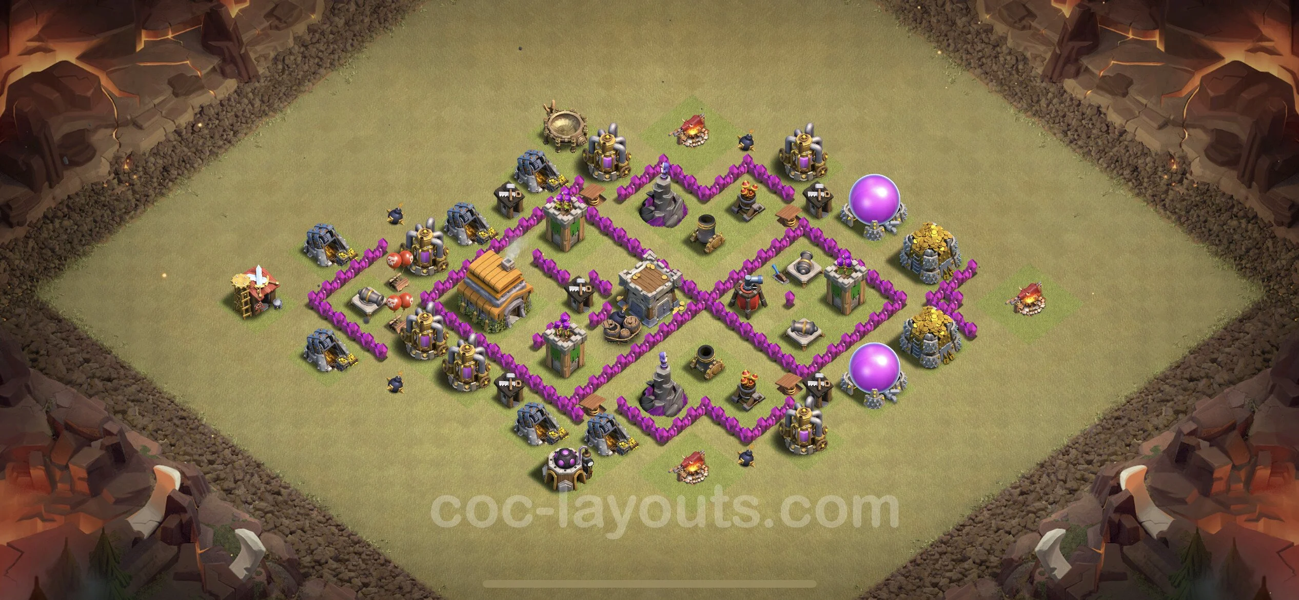 Top War Base TH6 with Link, Anti Everything - CWL Defence Plan - Clash of Clans - (#18) — War BH6