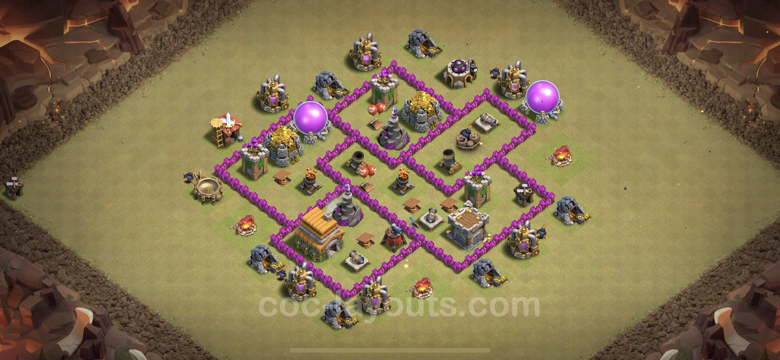 Top War Base TH6 with Link, Anti Everything - CWL Defence Plan - Clash of Clans - (#19) — Wojna BH6