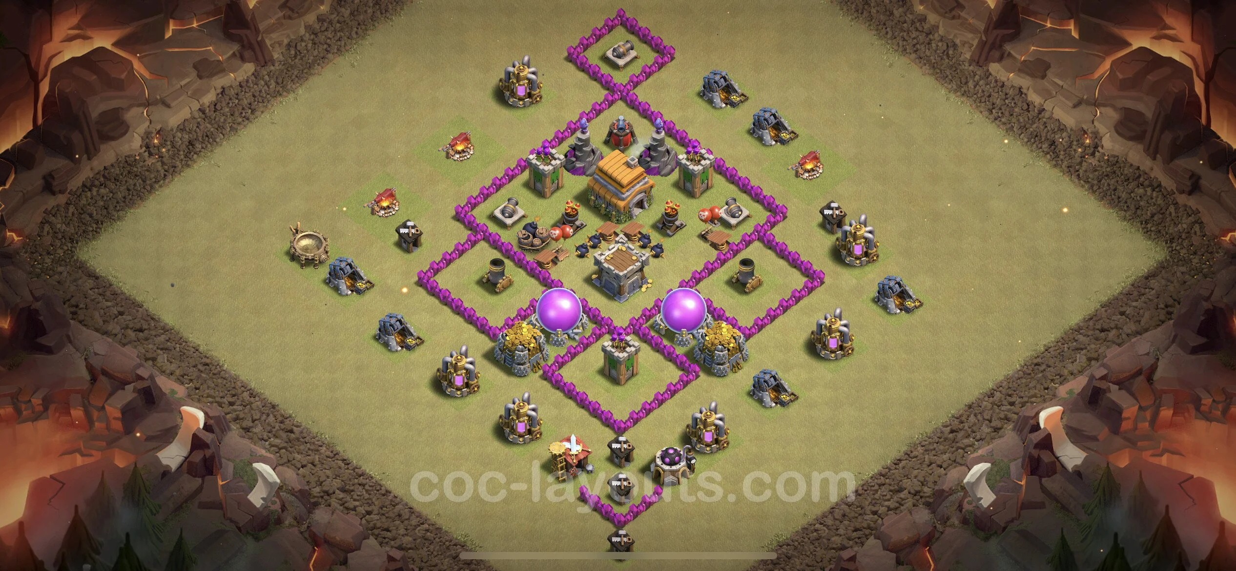 Top War Base TH6 with Link, Anti Air - Anti 3 Stars CWL Plan - Clash of Clans - (#23) — Wojna BH6