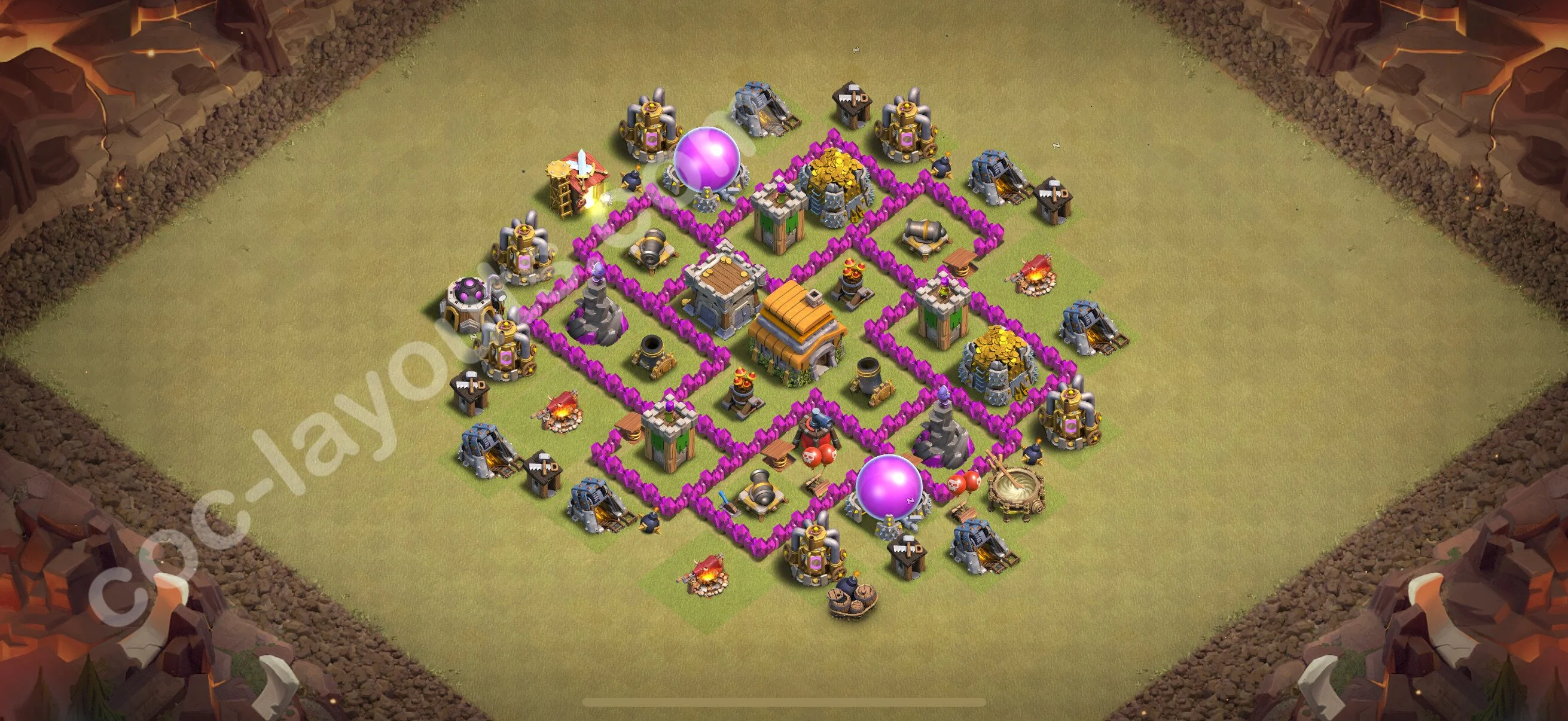 Top War Base TH6 with Link, Anti Air - CWL Defence Plan 2026 - Clash of Clans - (#27) — War BH6