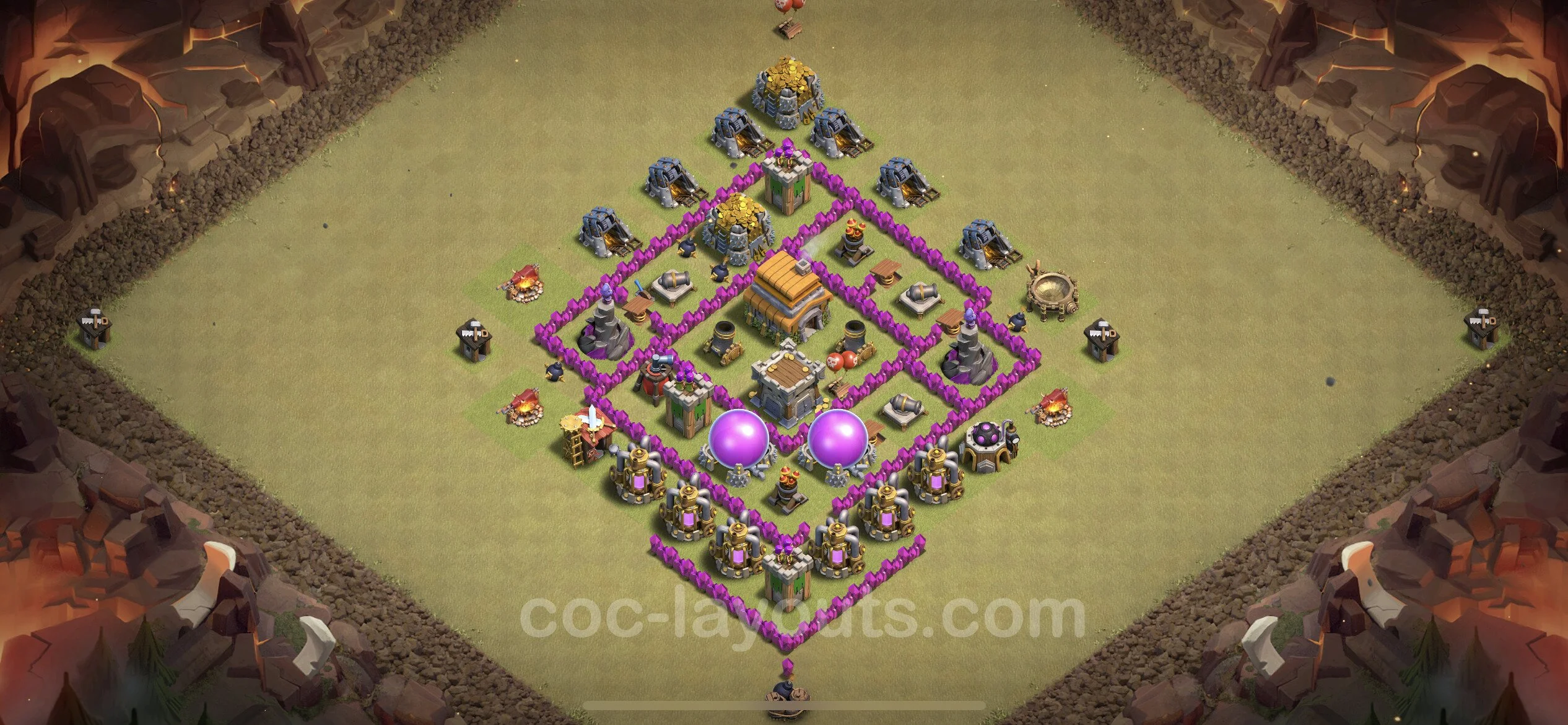 Top War Base TH6 with Link, Anti Everything - Anti 3 Stars CWL Plan - Clash of Clans - (#28) — Wojna BH6