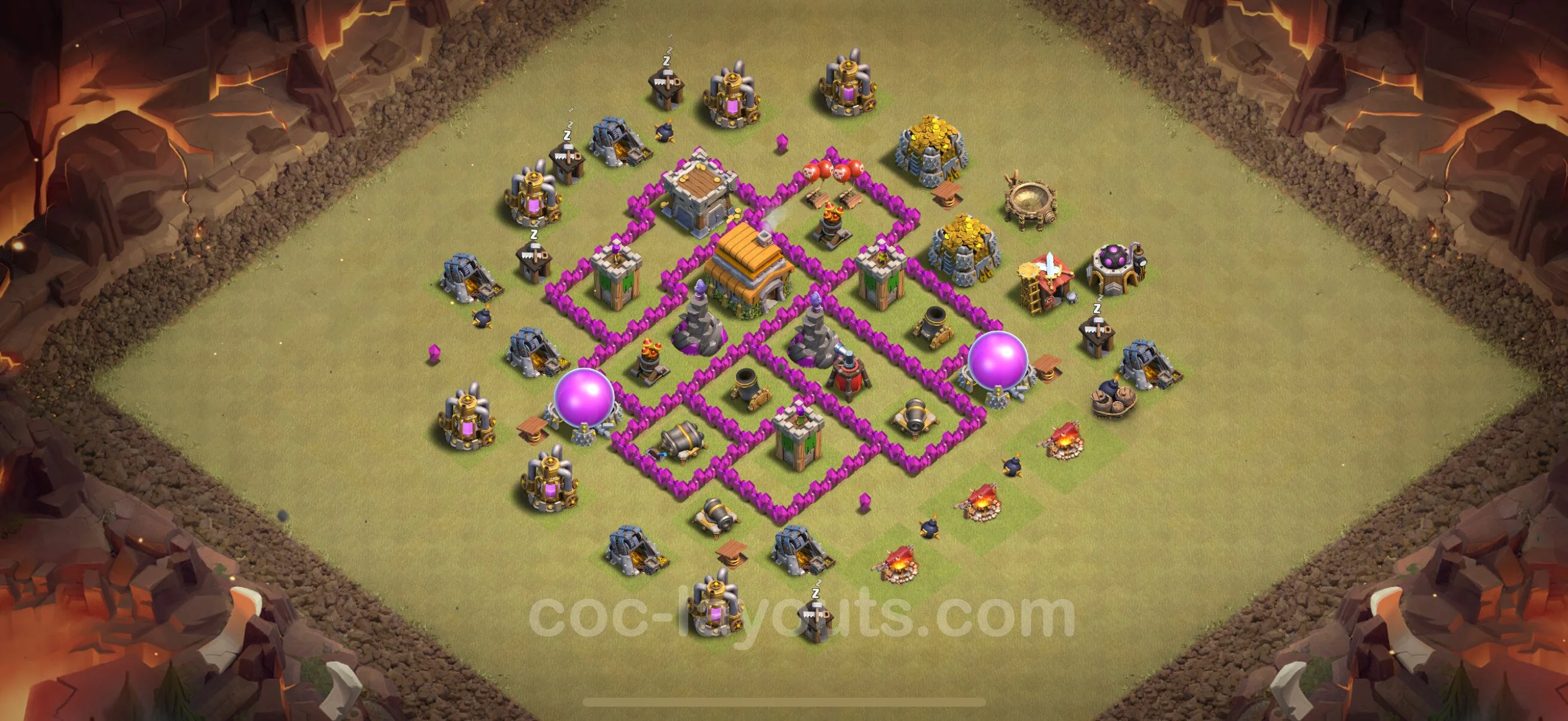 Top War Base TH6 with Link, Anti Everything - Anti 3 Stars CWL Plan - Clash of Clans - (#44) — Война BH6