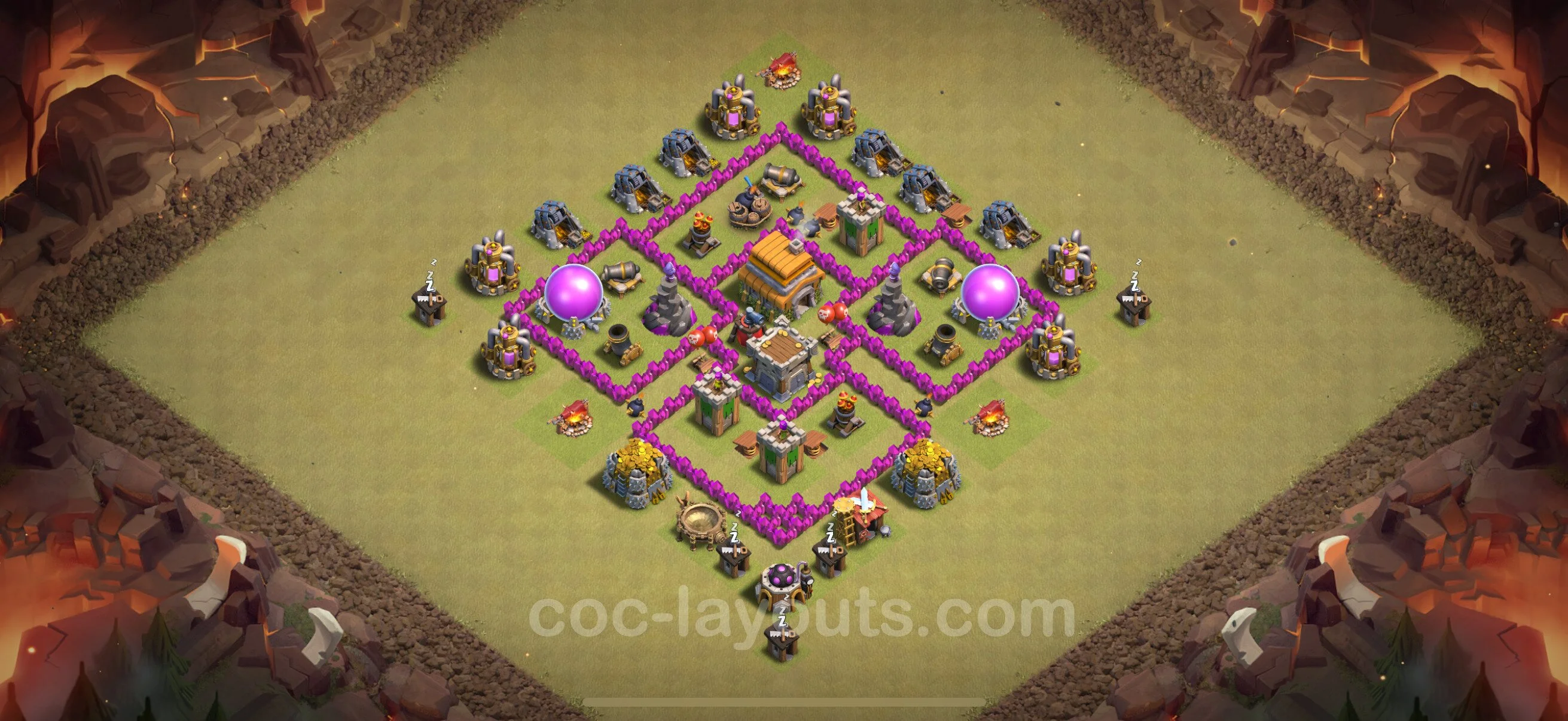 Top War Base TH6 with Link, Anti Everything - Anti 2 Stars CWL Plan - Clash of Clans - (#46) — Війна BH6