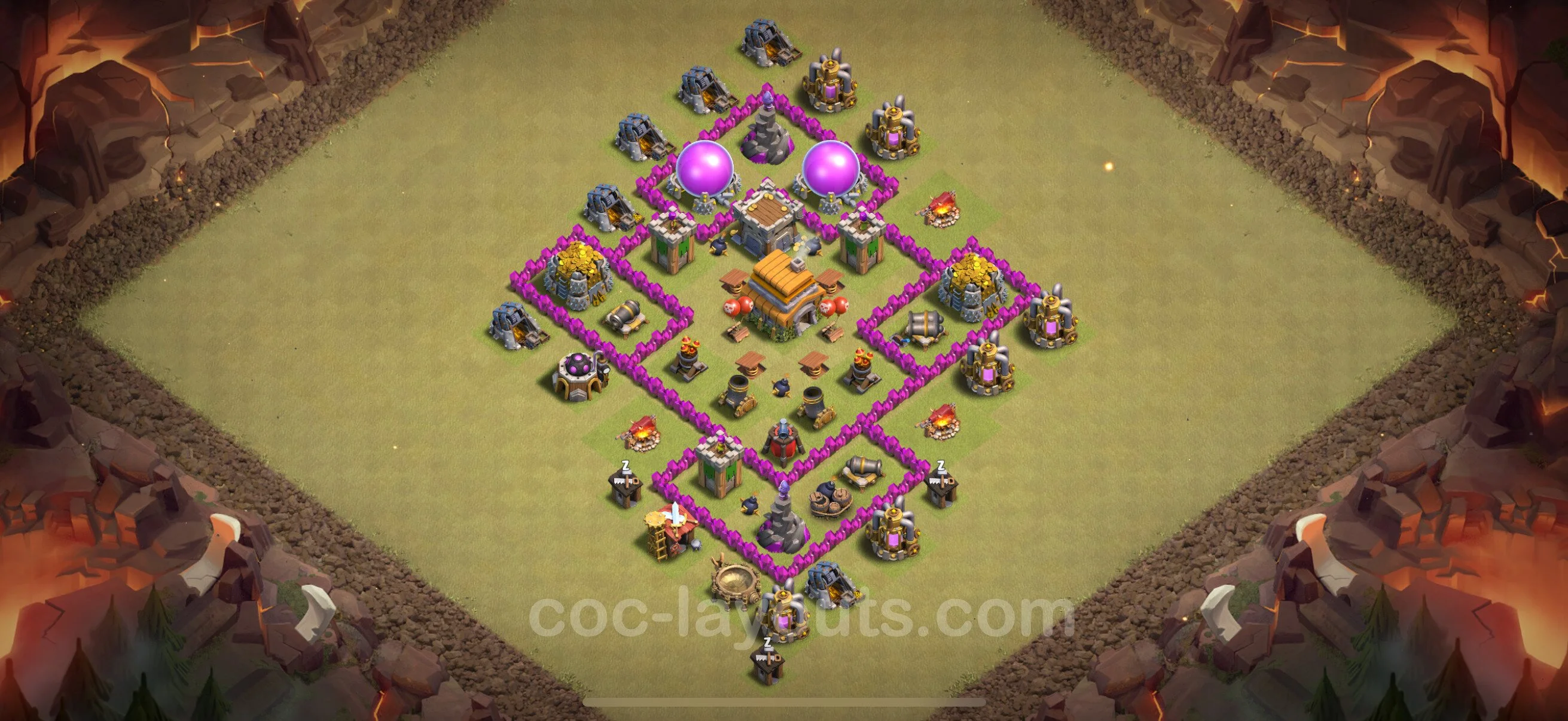 Top War Base TH6 with Link, Anti Everything, Hybrid - CWL Defence Plan - Clash of Clans - (#52) — Война BH6