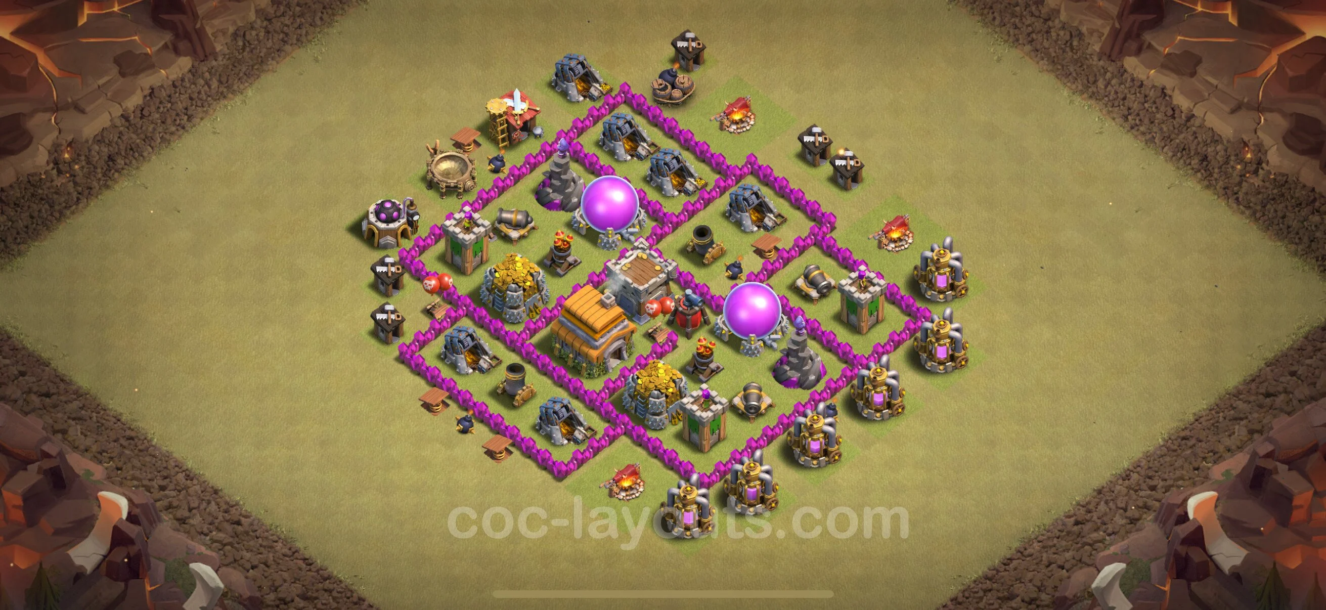 Top War Base TH6 with Link, Hybrid - Anti 2 Stars CWL Plan - Clash of Clans - (#53) — Війна BH6