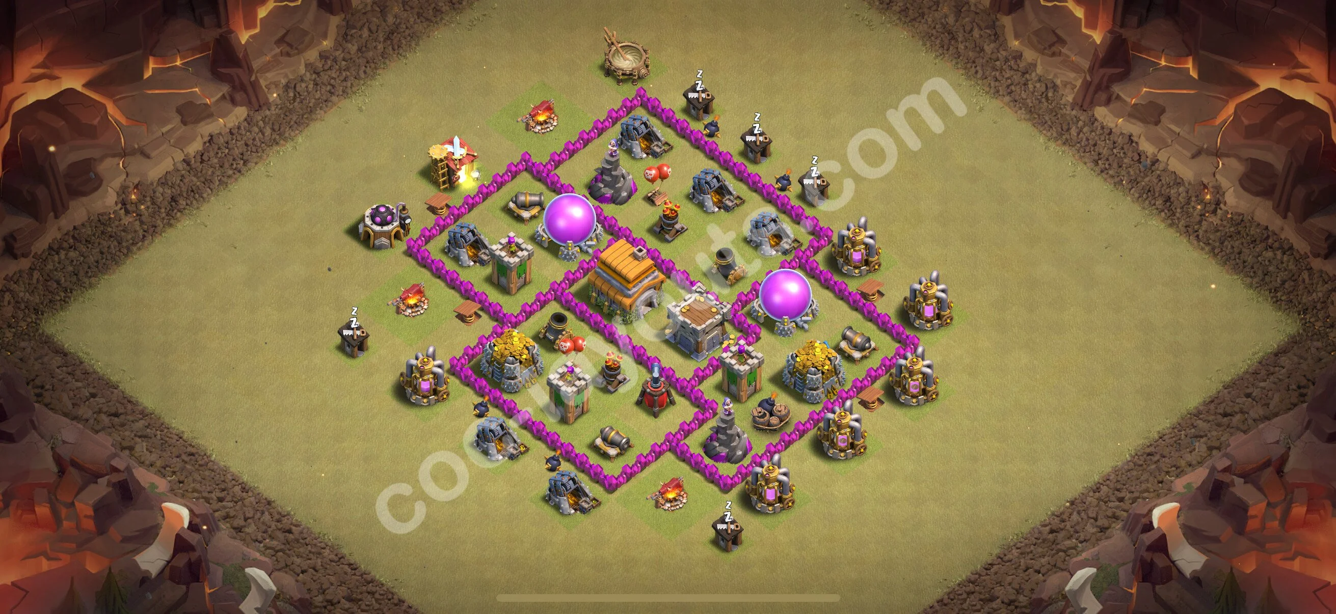 Top War Base TH6 with Link, Anti Everything - Anti 2 Stars CWL Plan 2026 - Clash of Clans - (#57) — War BH6