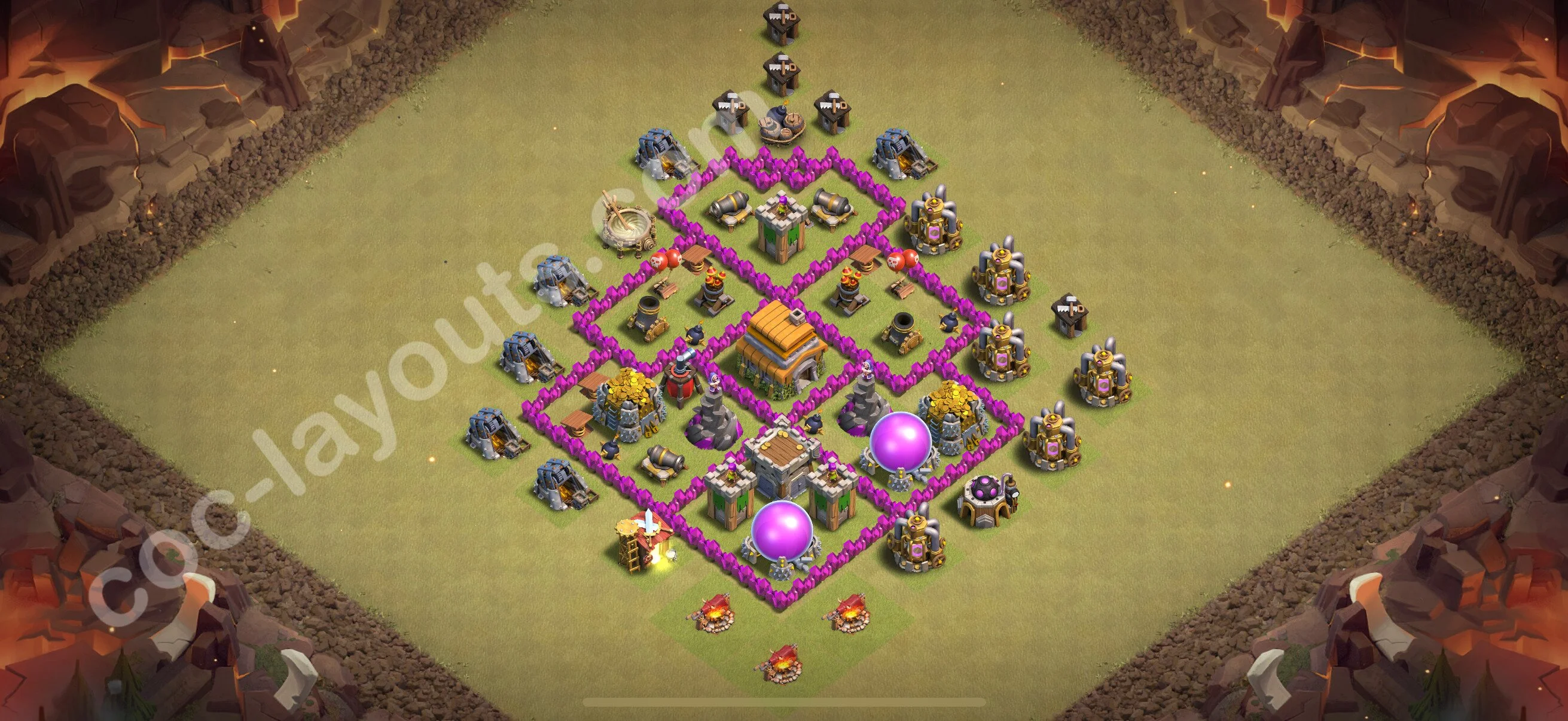Top War Base TH6 with Link, Anti Air - Anti 2 Stars CWL Plan 2026 - Clash of Clans - (#61) — Wojna BH6