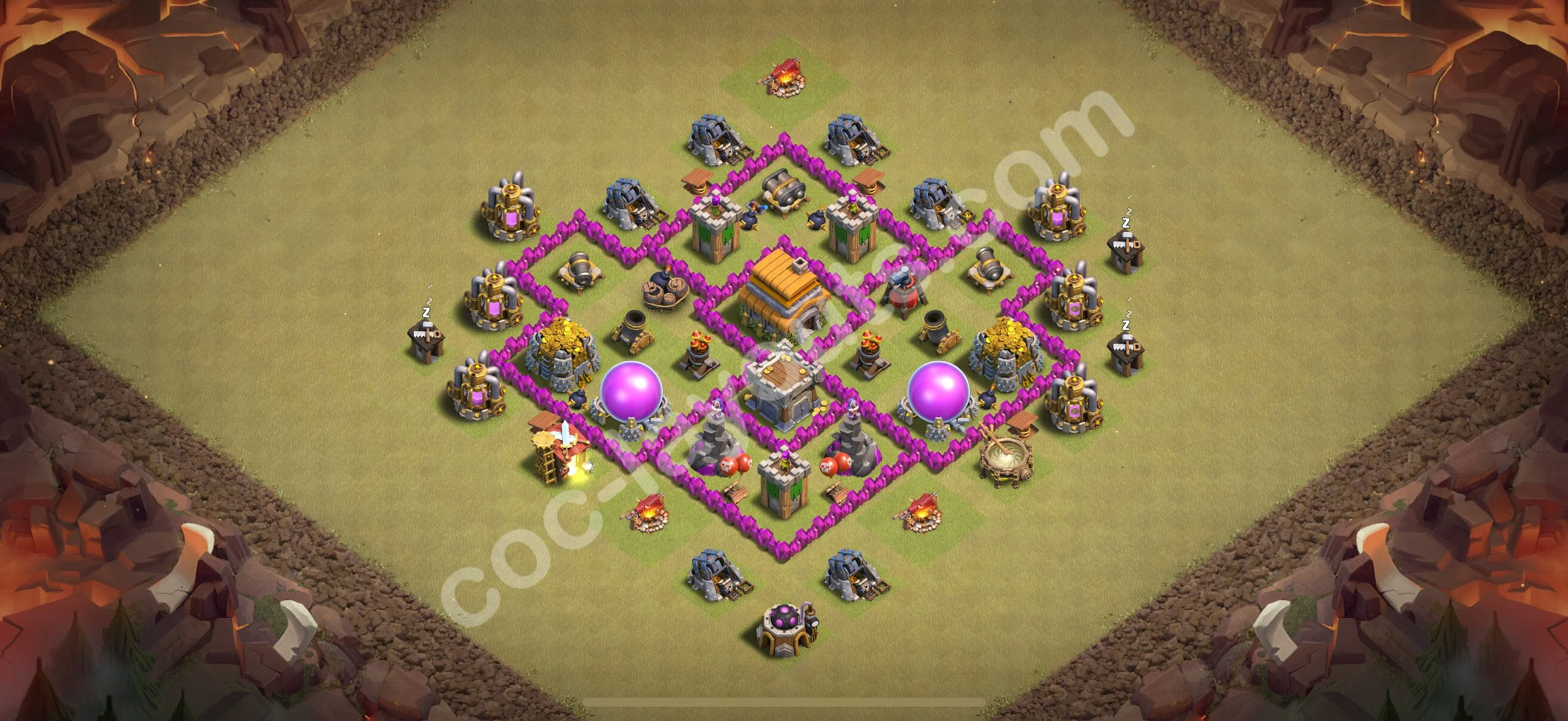 Top War Base TH6 with Link, Anti Everything - Anti 3 Stars CWL Plan 2026 - Clash of Clans - (#63) — Guerre BH6