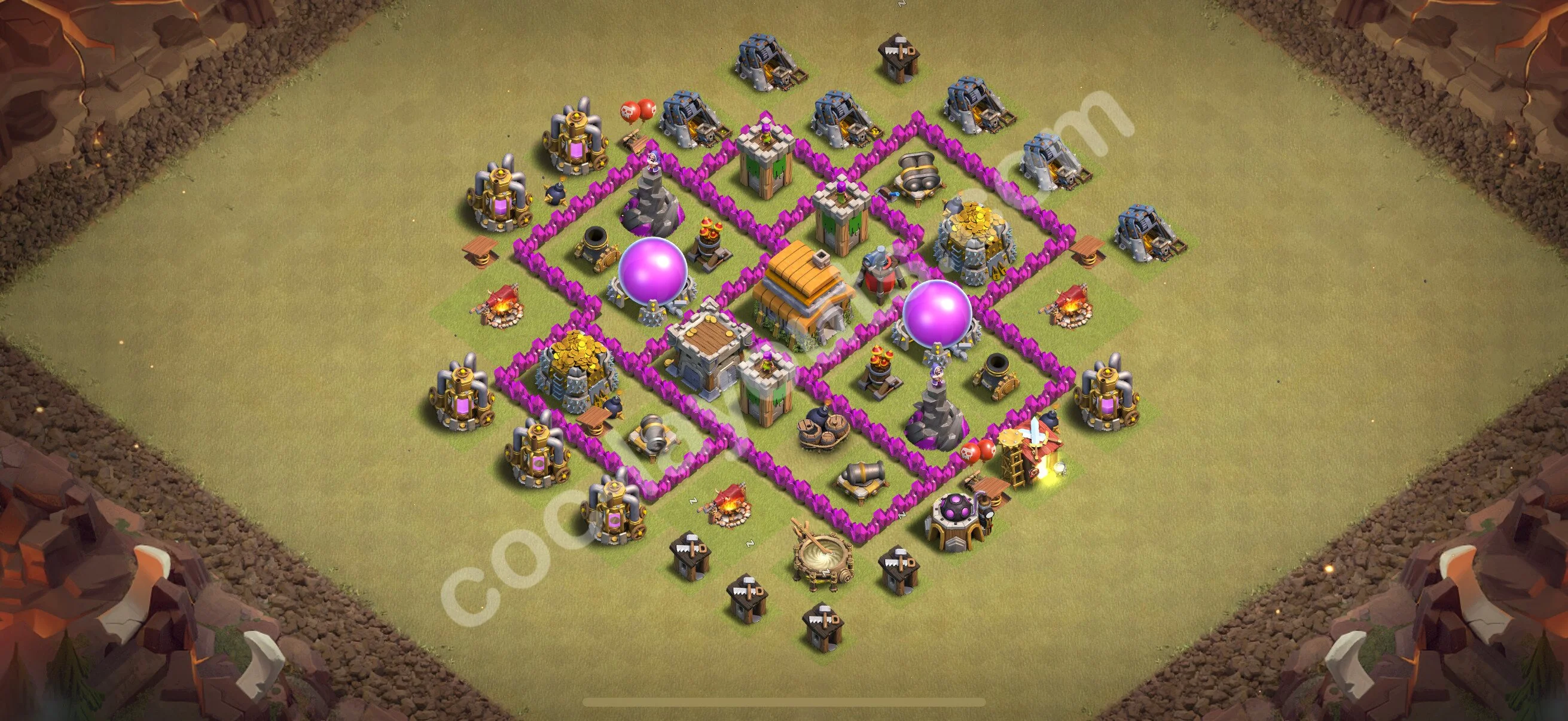 Top War Base TH6 with Link, Anti Everything, Hybrid - CWL Defence Plan 2026 - Clash of Clans - (#64) — Война BH6