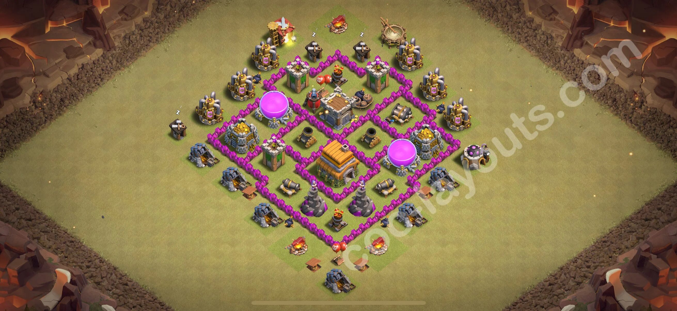 Top War Base TH6 with Link, Anti Everything - Anti 2 Stars CWL Plan 2026 - Clash of Clans - (#65) — Wojna BH6