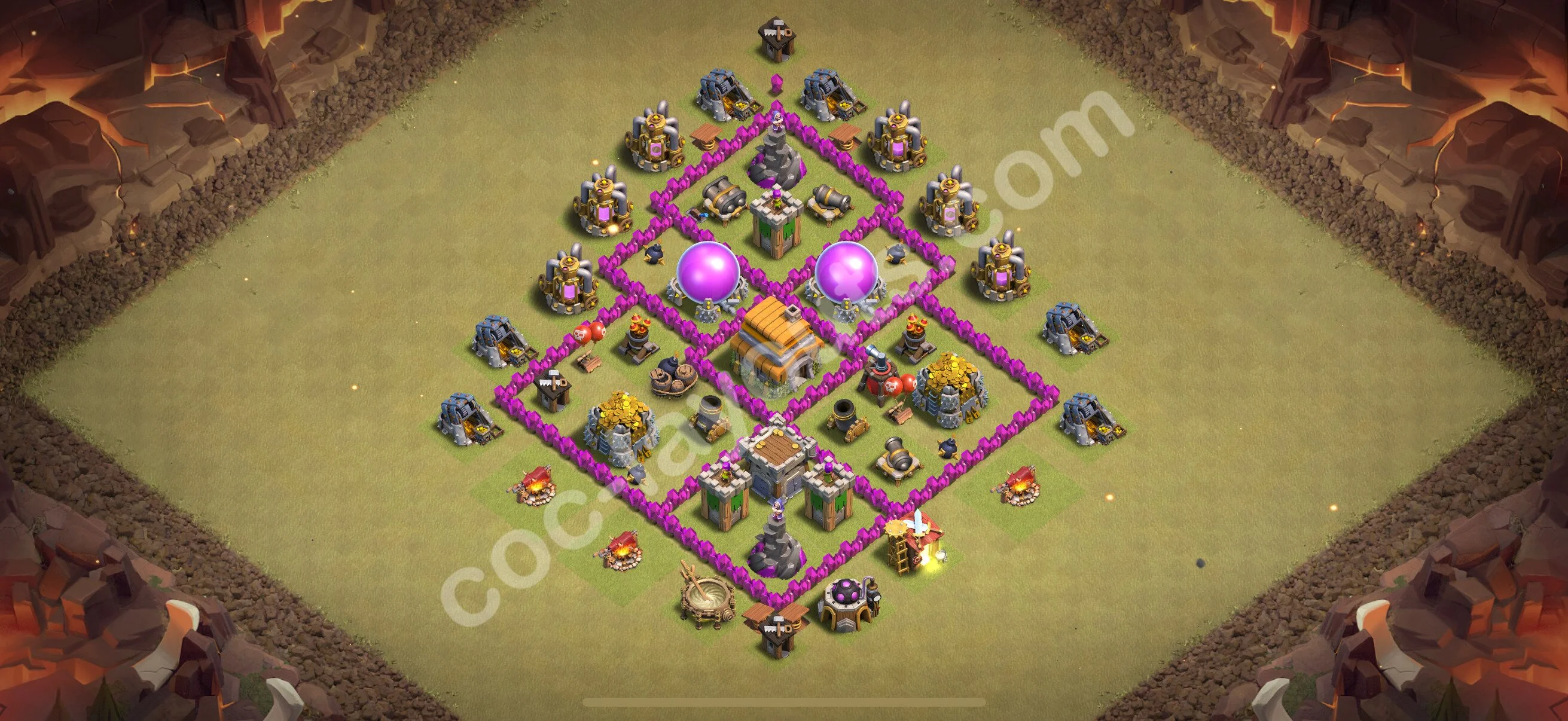 Top War Base TH6 with Link, Anti Everything - Max Levels CWL Plan 2026 - Clash of Clans - (#68) — Krieg BH6