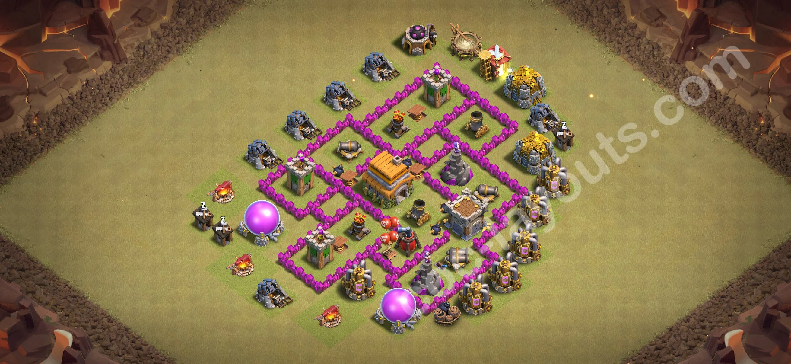 Top War Base TH6 with Link, Anti Everything - Anti 3 Stars CWL Plan 2026 - Clash of Clans - (#70) — Guerra BH6