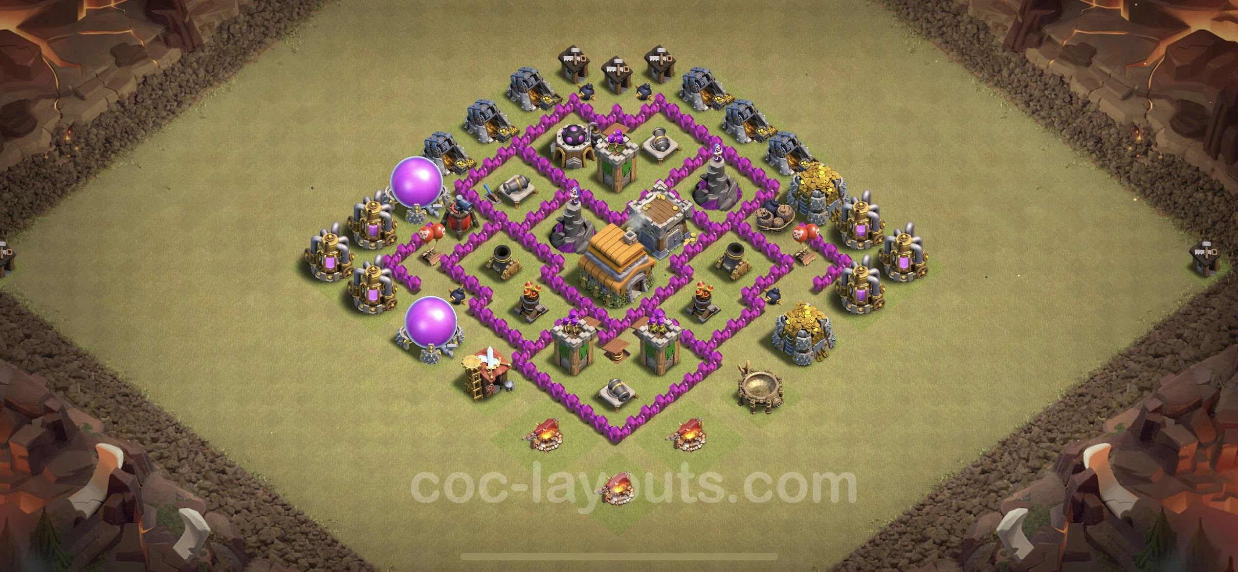 Top War Base TH6 with Link, Anti Everything - CWL Defence Plan - Clash of Clans - (#9) — Война BH6
