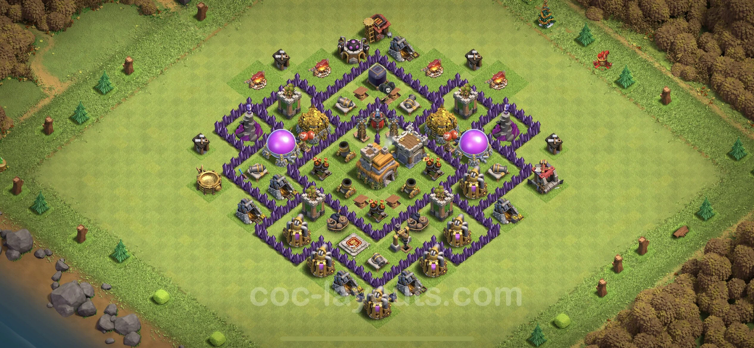 Base TH7 with Link - Anti Dragon Defence Plan / Anti Air - Clash of Clans - (#188) — रक्षा TH7