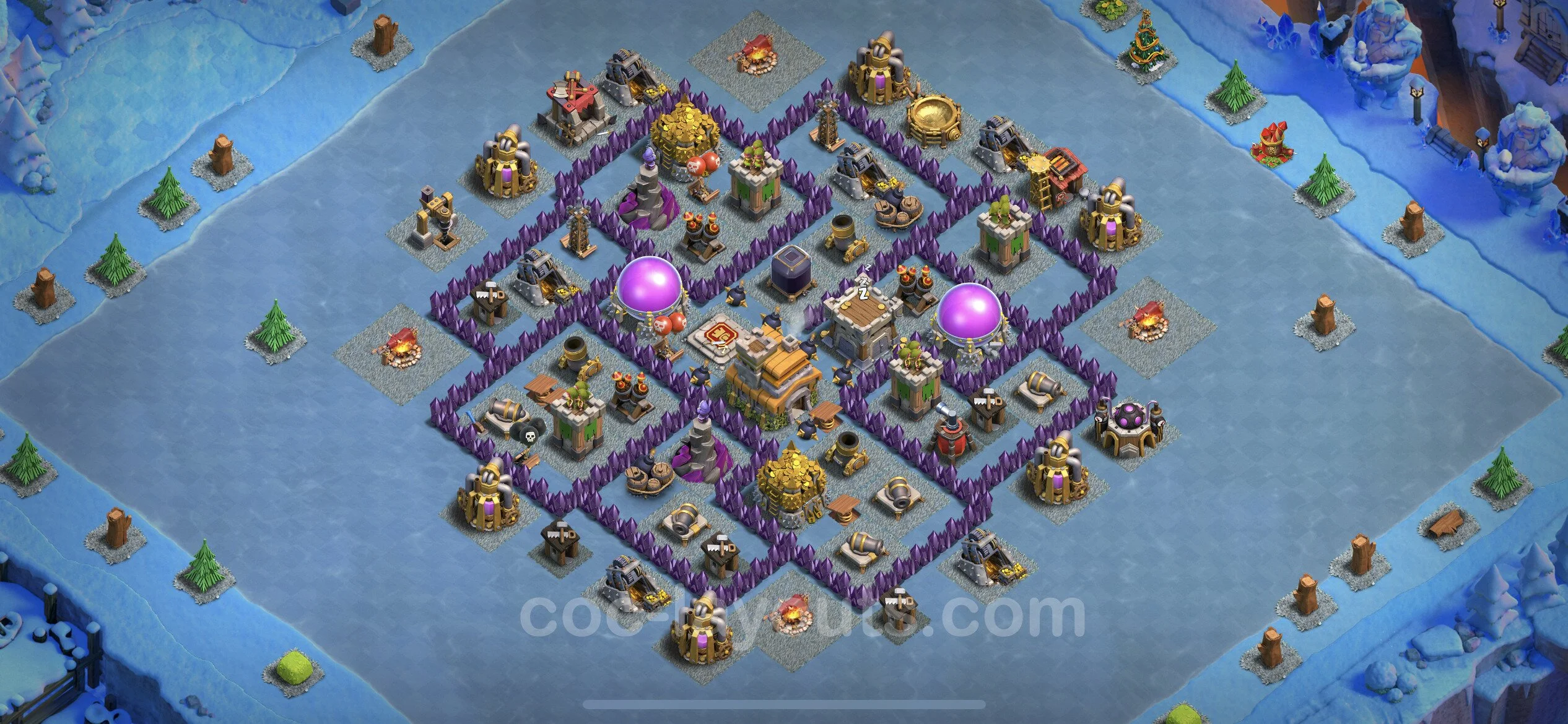 Anti 3 Stars Base TH7 with Link, Anti Air / Dragon - best plan / layout / design - Clash of Clans - (#212) — Захист TH7
