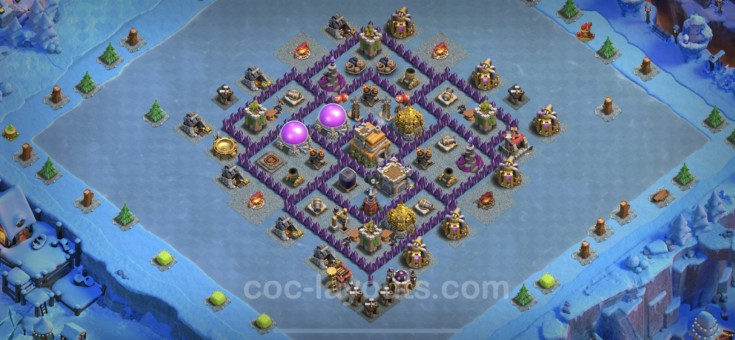 Anti 3 Stars Base TH7 with Link, Anti Air / Dragon - best plan / layout / design - Clash of Clans - (#214) — Verteidigung TH7