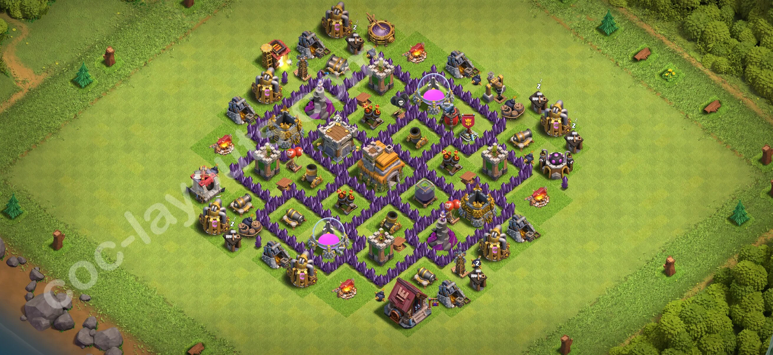 Unbeatable Base TH7 with Link - best plan / Anti Loot / design - Clash of Clans 2026 - (#249) — Verteidigung TH7