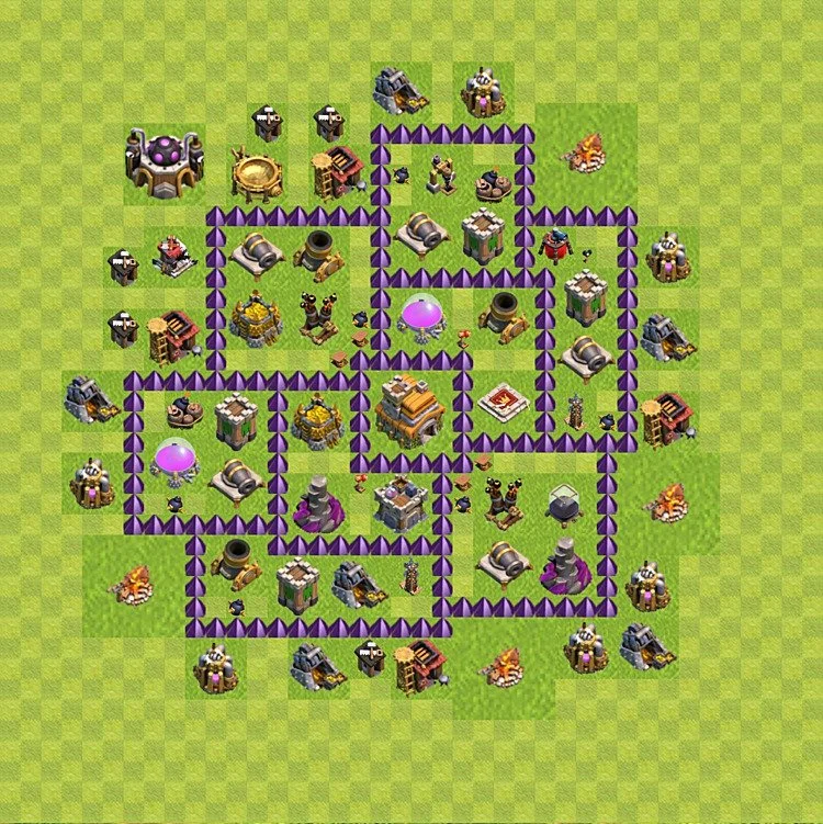 Defense (Trophy) Base TH7 - plan / layout / design - Clash of Clans - (#84)
