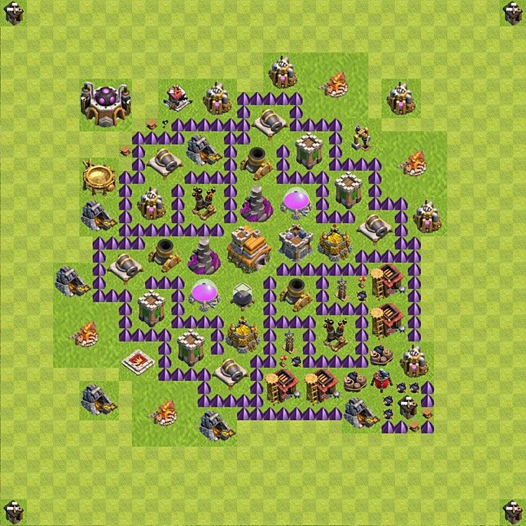 Defense (Trophy) Base TH7 - plan / layout / design - Clash of Clans - (#85)