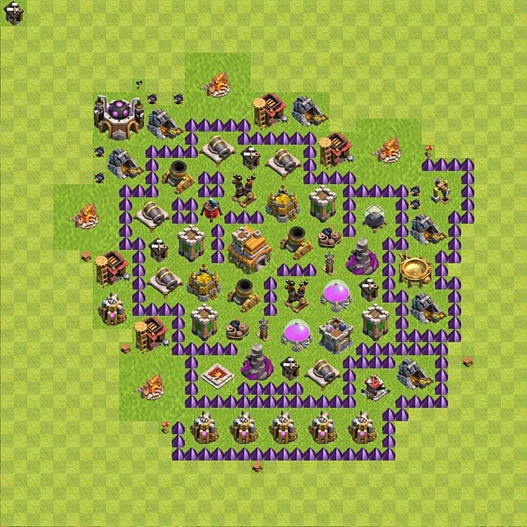Defense (Trophy) Base TH7 - plan / layout / design - Clash of Clans - (#86)