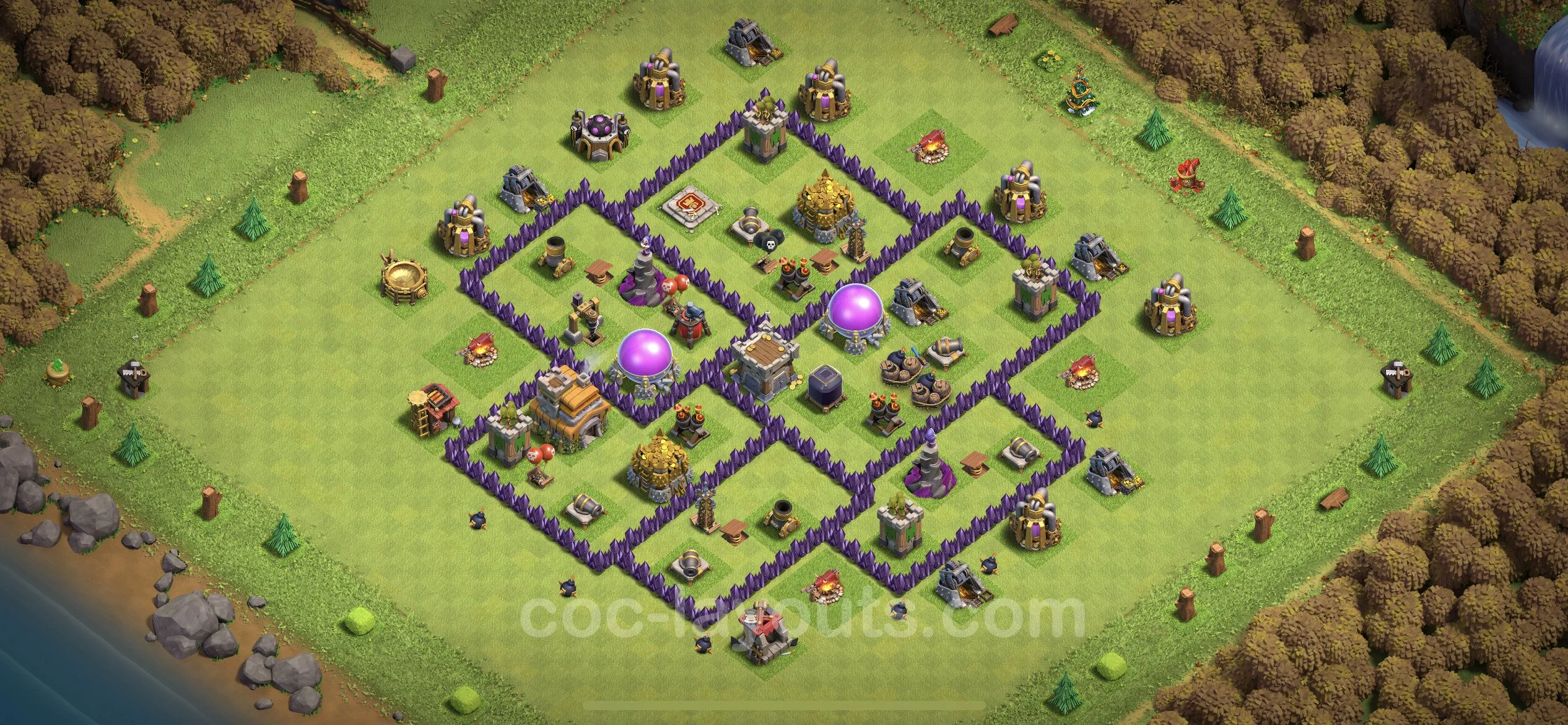 Farming Base TH7 Max Levels with Link - plan / layout / design - Clash of Clans - (#237) — Фарм TH7