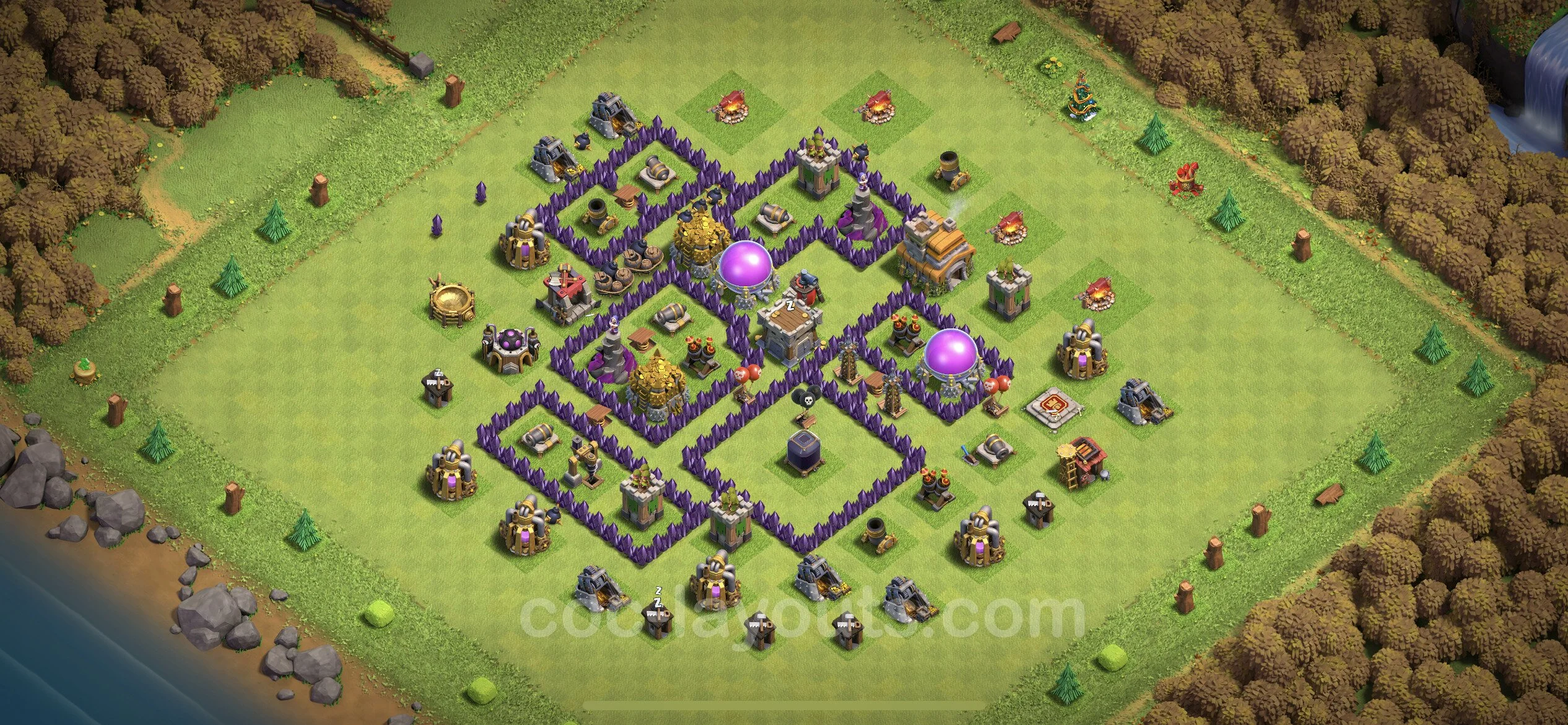 Farming Base TH7 Max Levels with Link, Anti Everything - plan / layout / design - Clash of Clans - (#239) — Фарм TH7