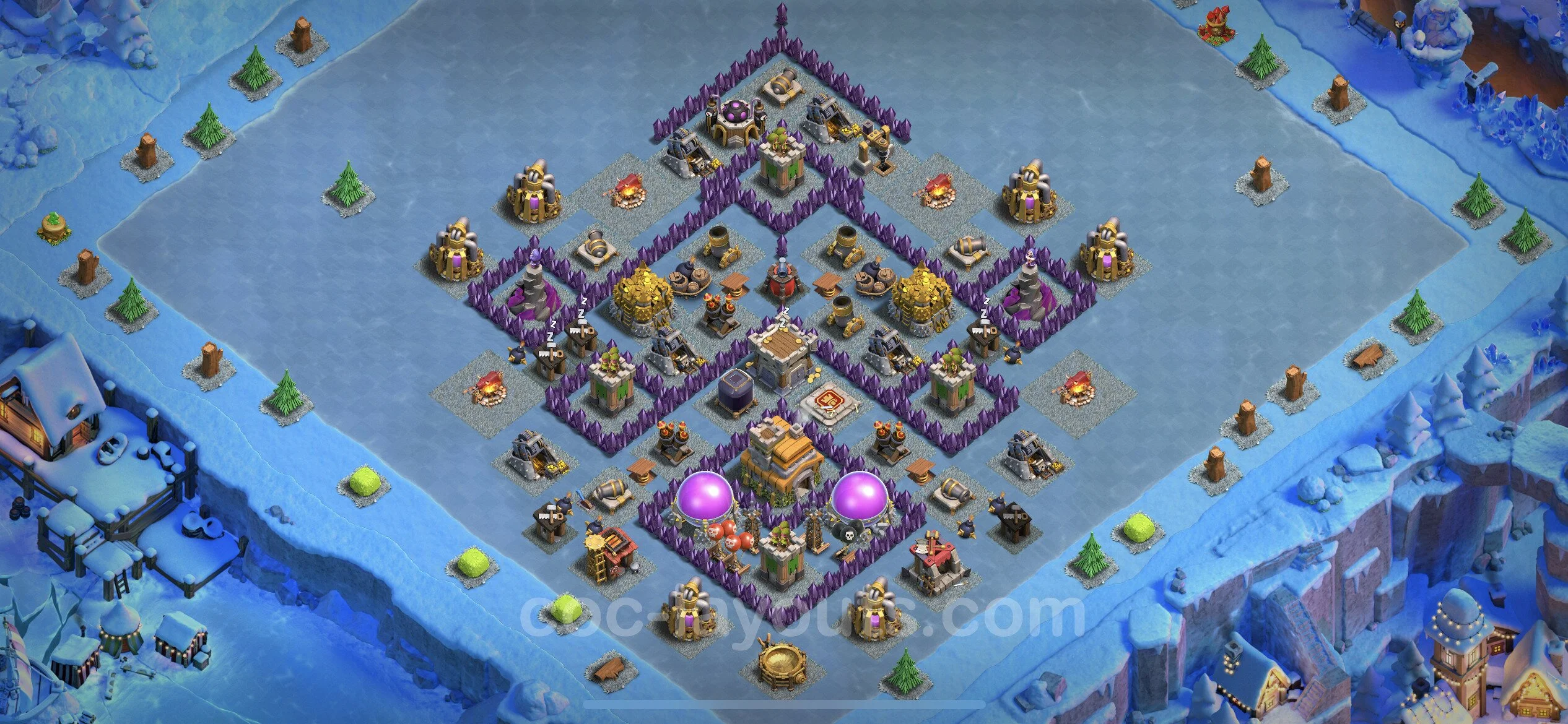 Farming Base TH7 Max Levels with Link, Hybrid - plan / layout / design - Clash of Clans - (#244) — Фарм TH7