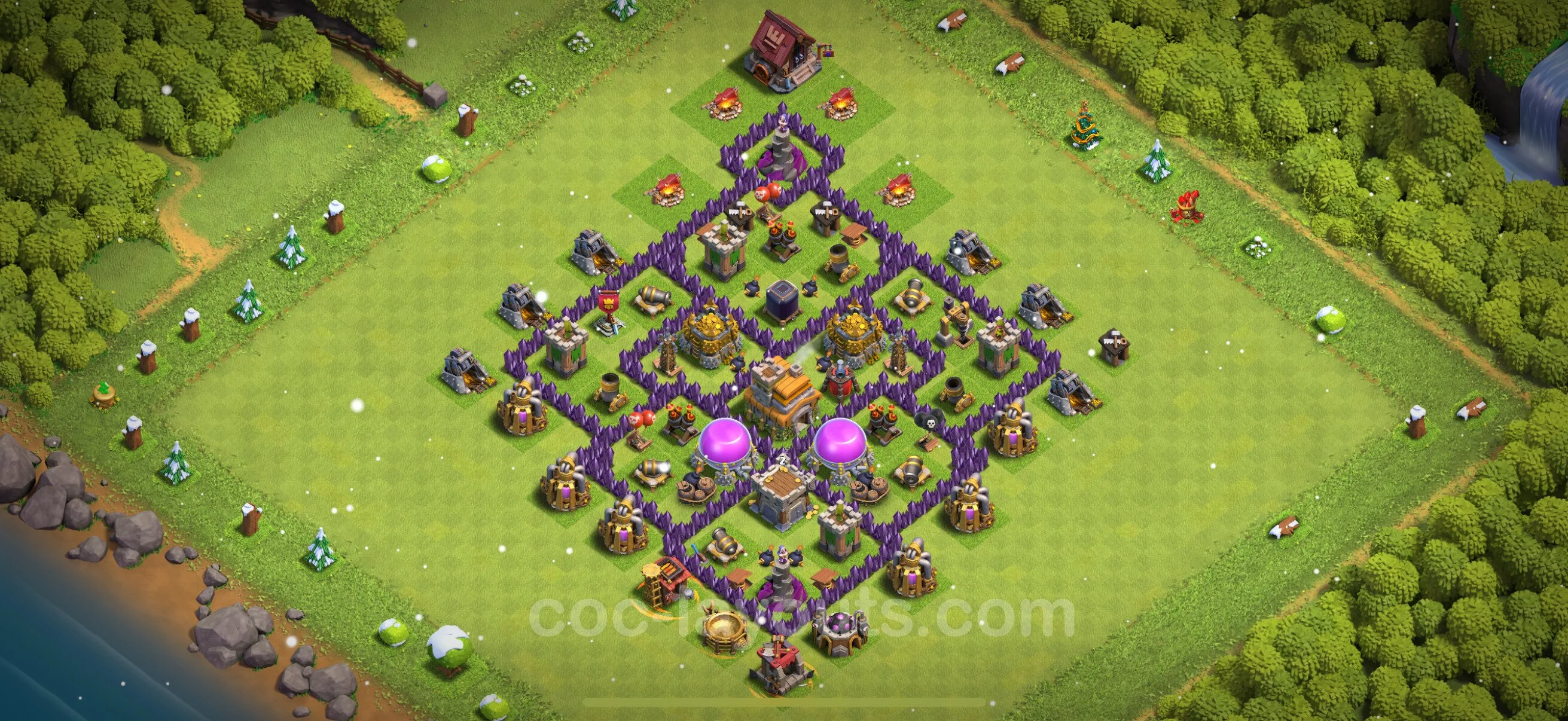 Farming Base TH7 with Link, Anti 2 Stars, Anti Everything - plan / layout / design - Clash of Clans - (#272) — Farming TH7