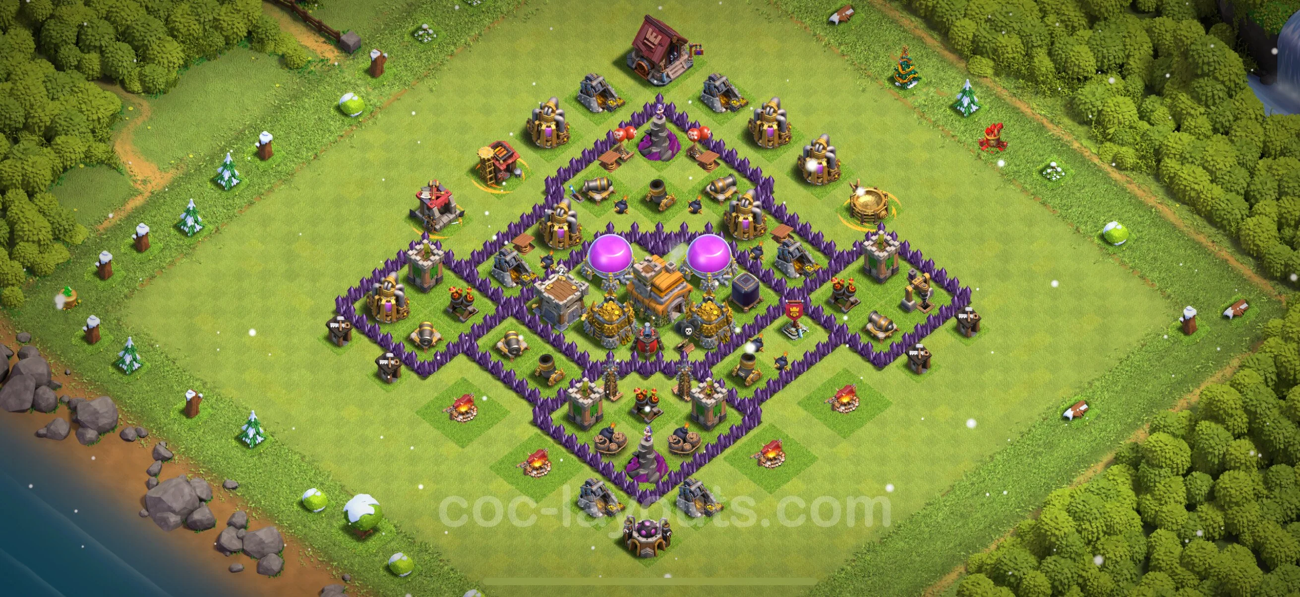 Farming Base TH7 Max Levels with Link, Anti Everything - plan / layout / design - Clash of Clans - (#273) — Farm TH7