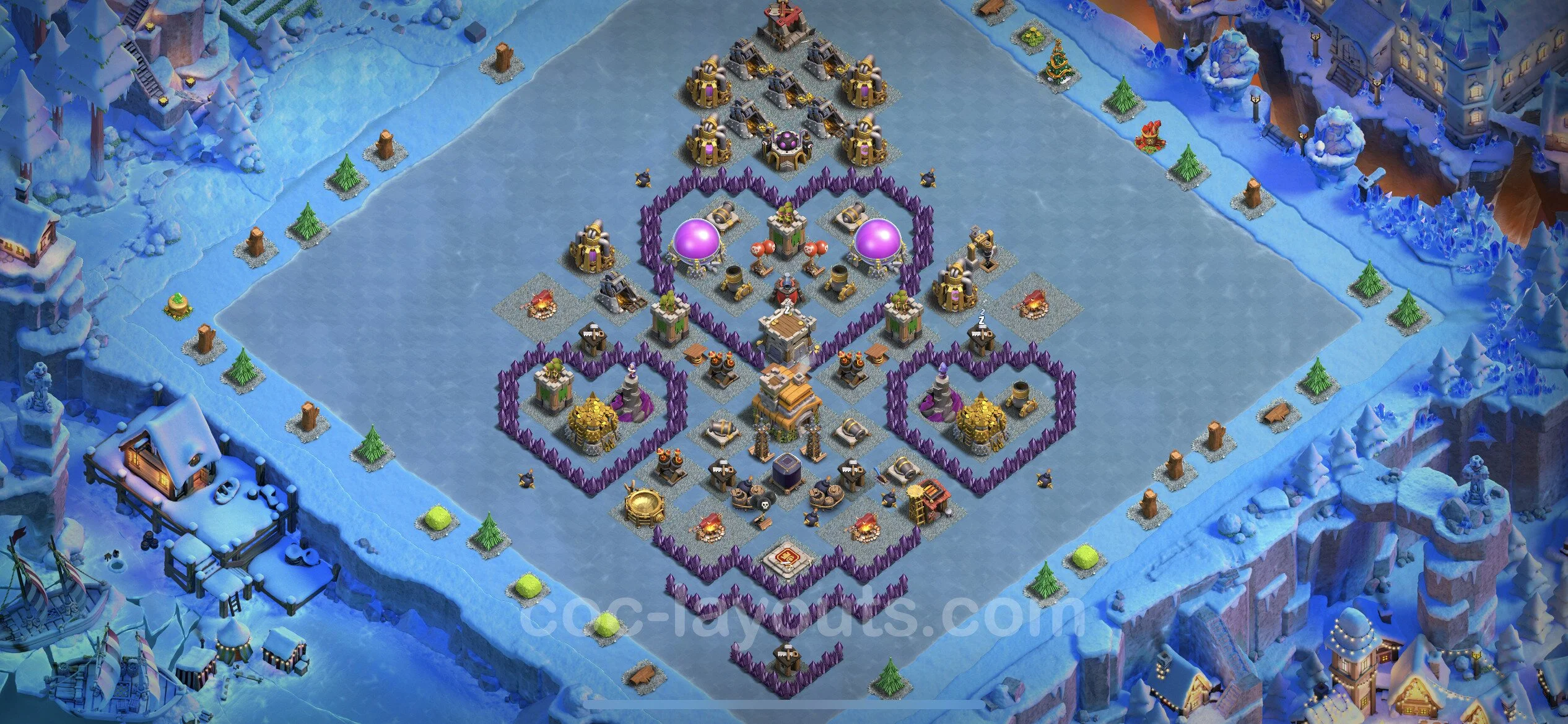 Top Troll Funny Base TH7 with Link - Funny Art Plan - Clash of Clans - (#12) — Diversão TH7