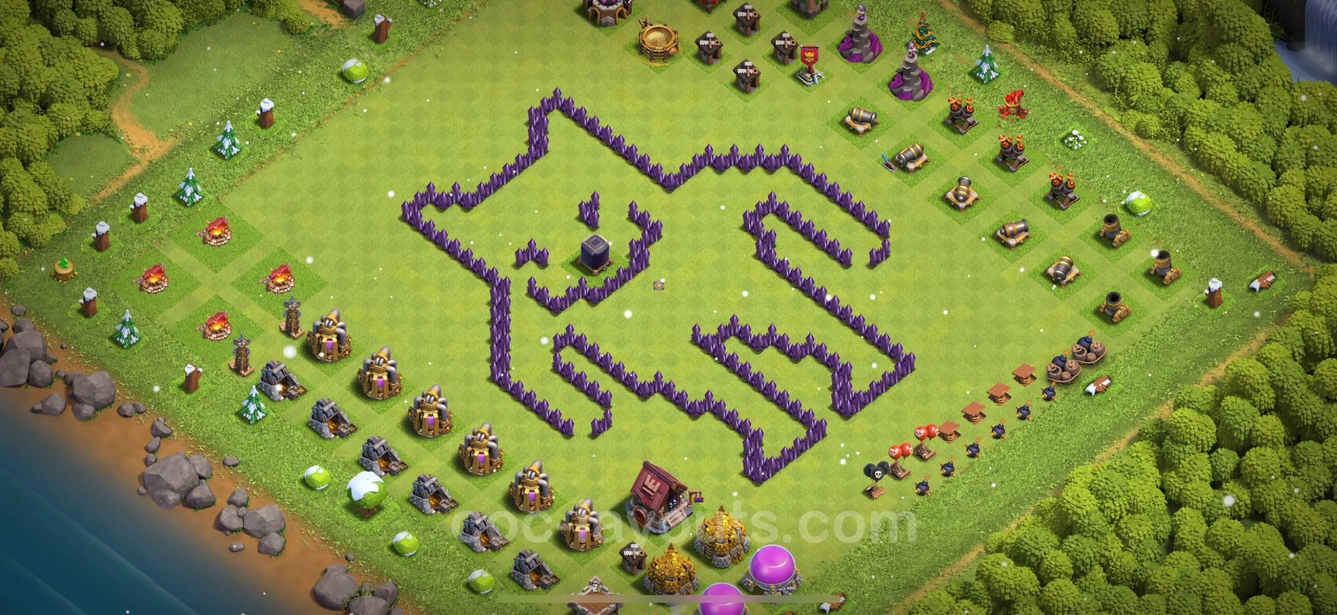 Top Troll Funny Base TH7 with Link - Funny Art Plan - Clash of Clans - (#21) — Розваги TH7