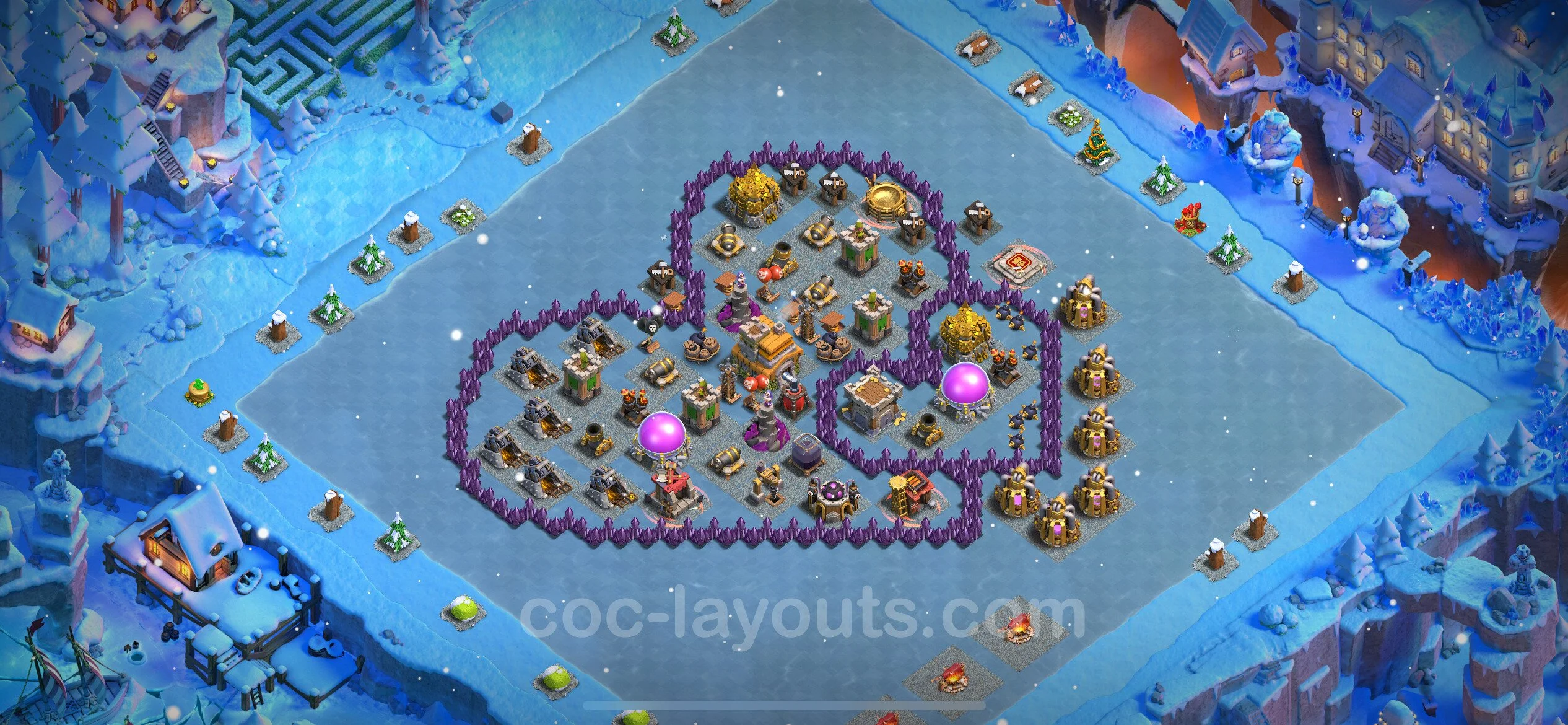 Top Troll Funny Base TH7 with Link - Funny Art Plan - Clash of Clans - (#8) — Zabawa TH7