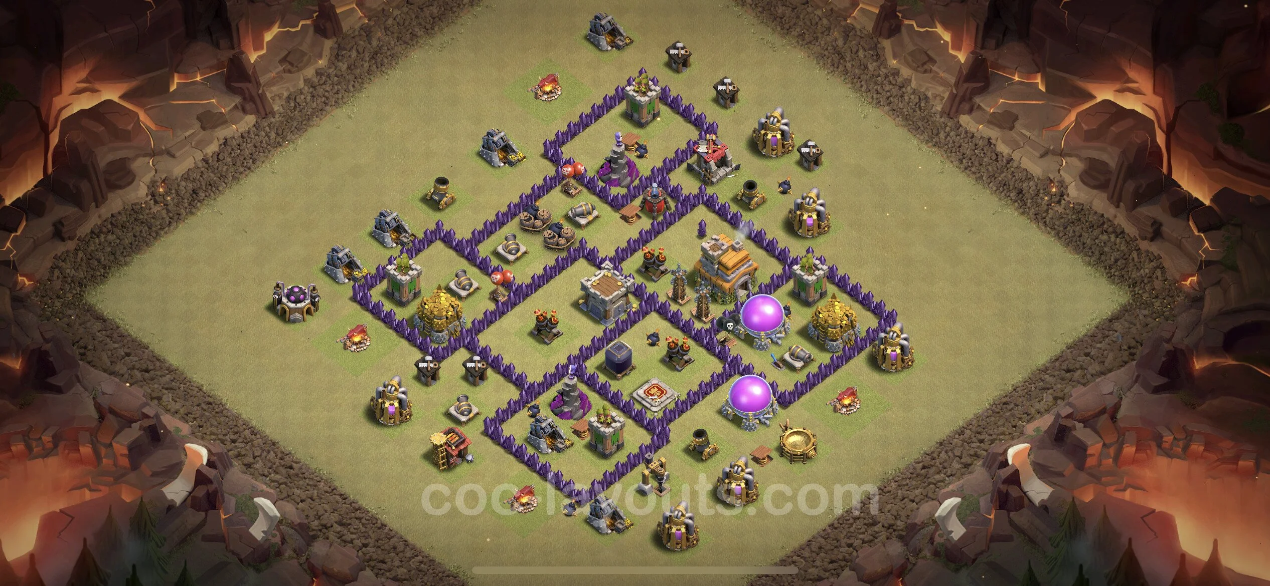 Top War Base TH7 with Link, Anti Everything - CWL Defence Plan - Clash of Clans - (#1)