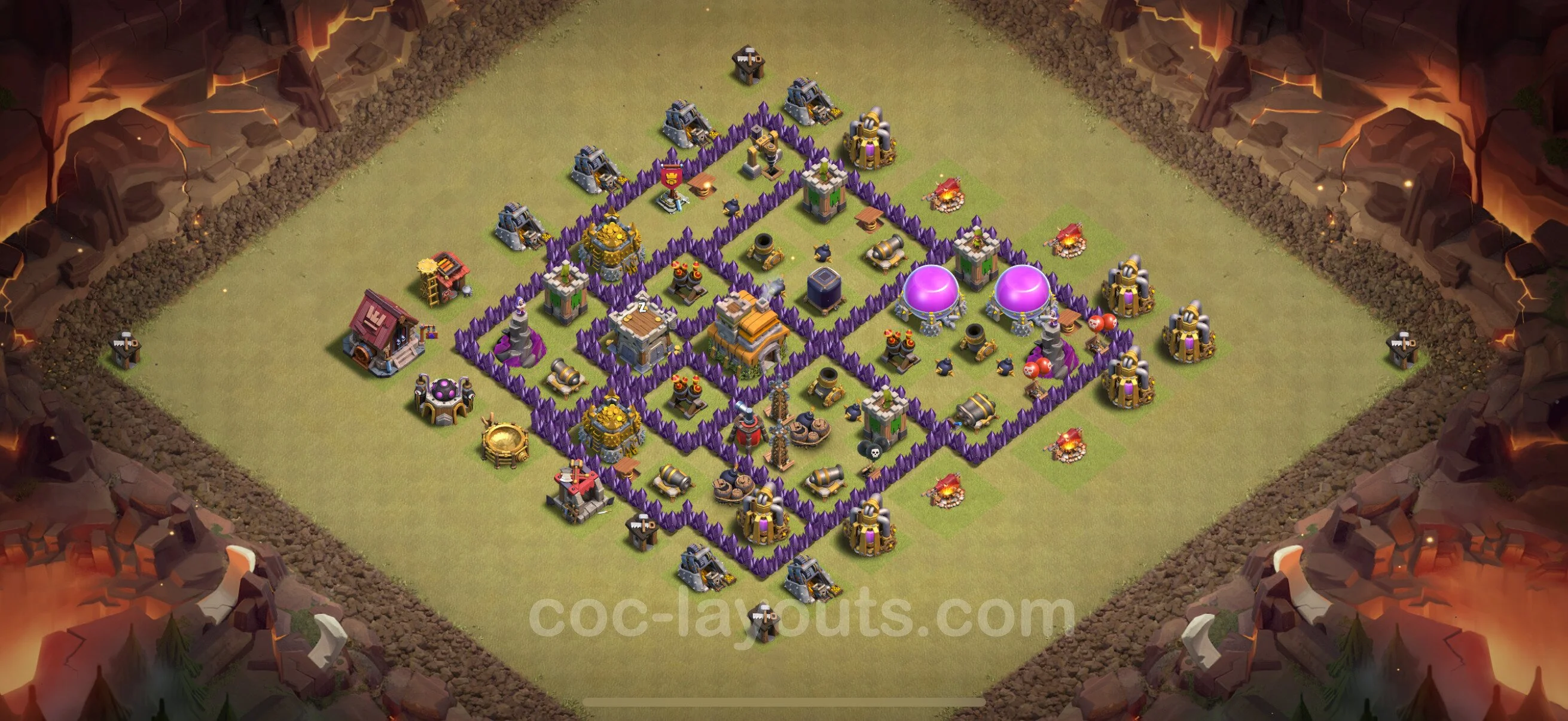 Top War Base TH7 with Link, Hybrid - Anti 2 Stars CWL Plan - Clash of Clans - (#100) — Oorlog BH7