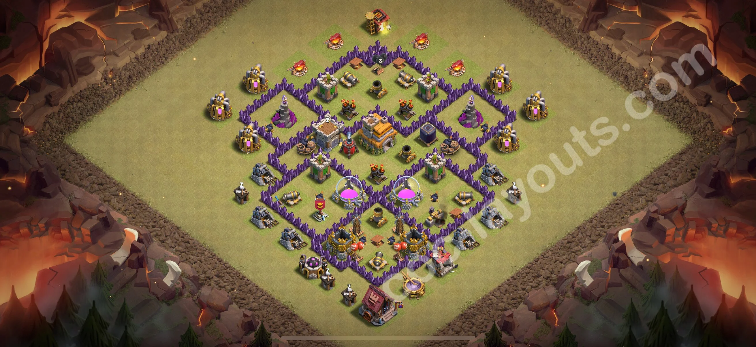 Top War Base TH7 with Link, Anti Air / Dragon - Anti 2 Stars CWL Plan 2026 - Clash of Clans - (#101) — Війна BH7
