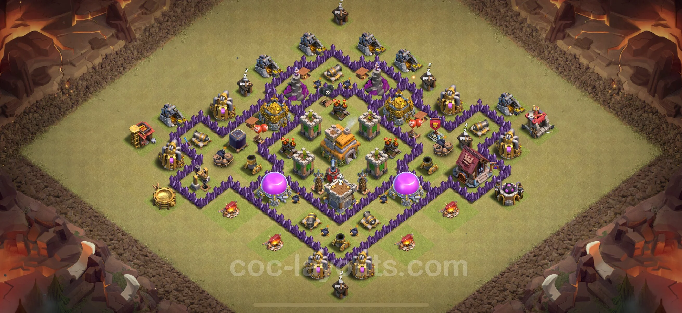Top War Base TH7 with Link, Anti Everything - Anti 3 Stars CWL Plan - Clash of Clans - (#105) — Wojna BH7