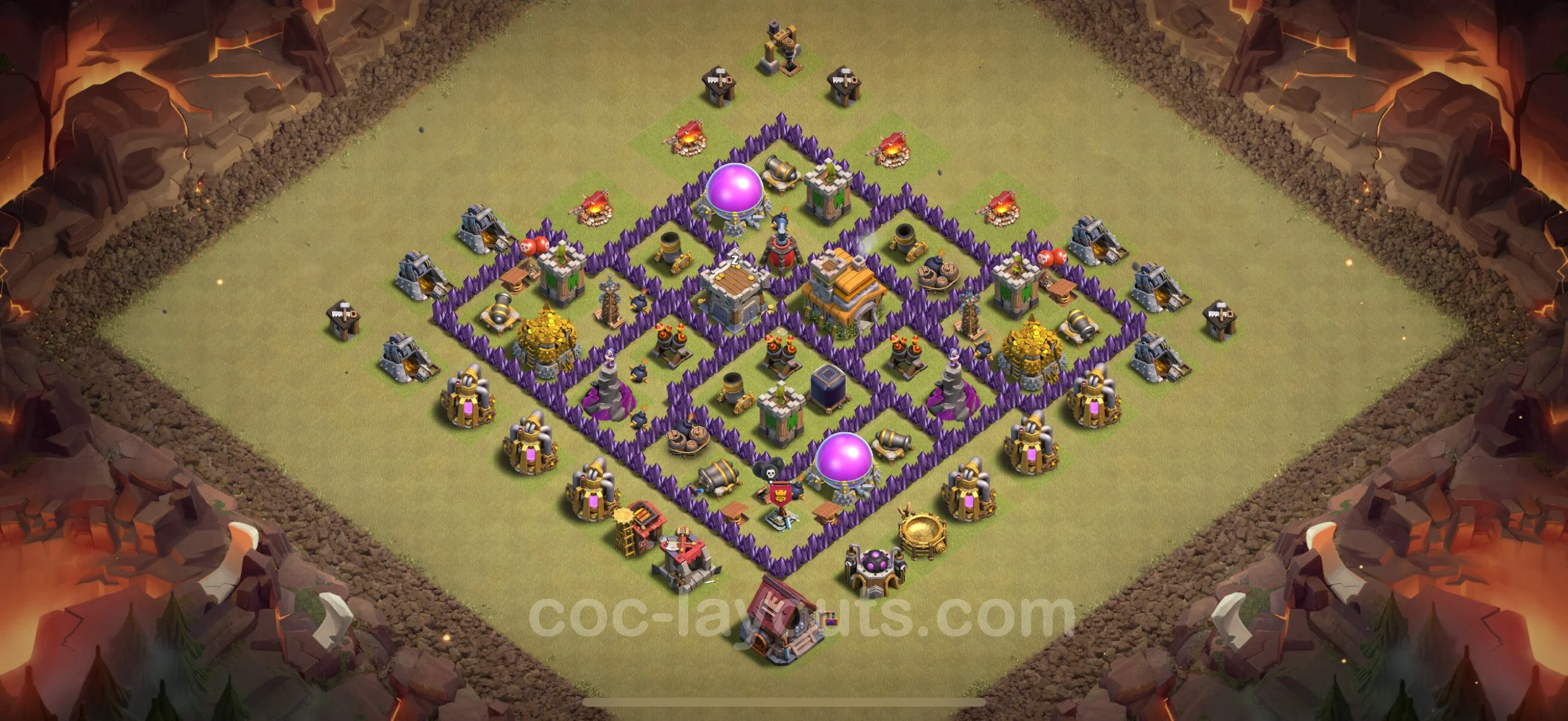 Top War Base TH7 with Link, Hybrid - Anti 2 Stars CWL Plan - Clash of Clans - (#108) — Війна BH7