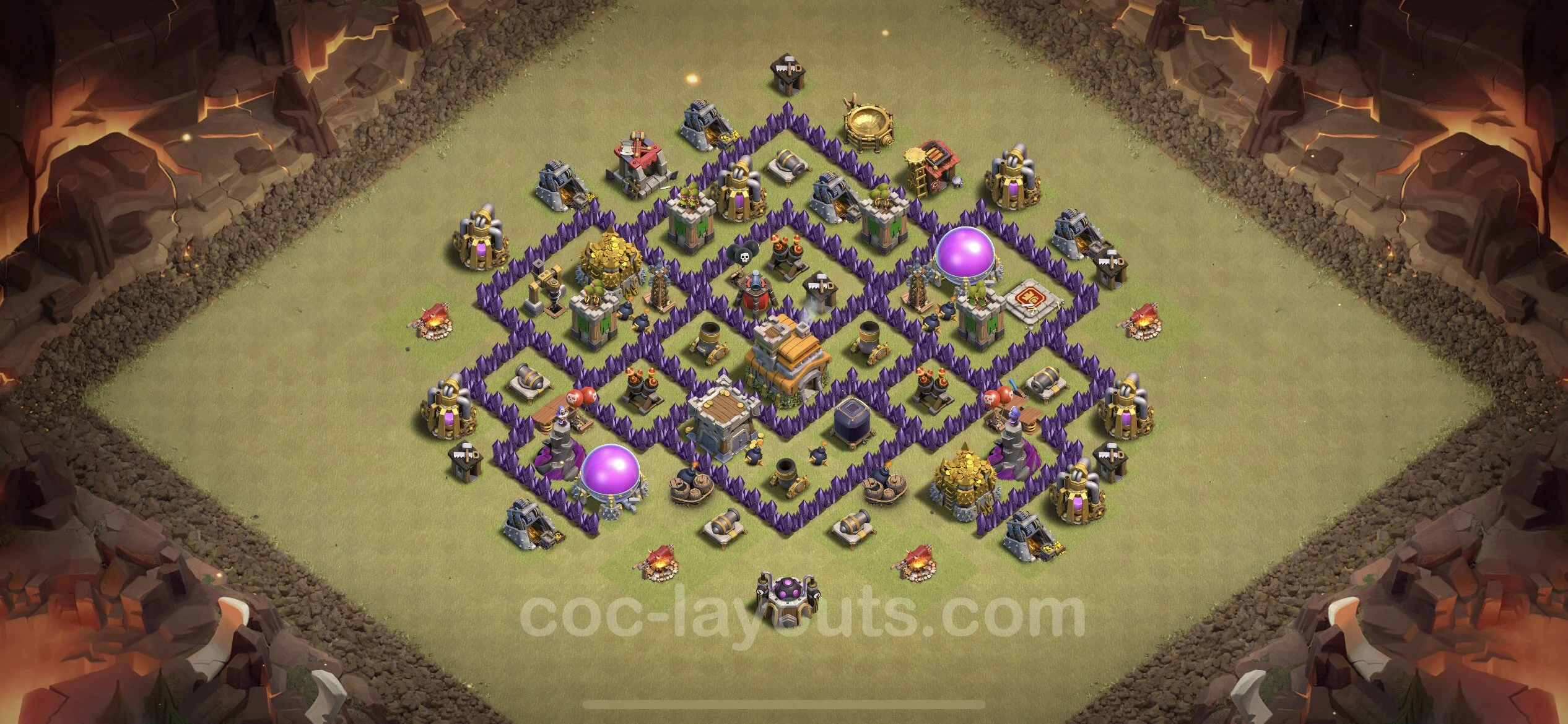 Top War Base TH7 with Link, Anti Air / Dragon - CWL Defence Plan - Clash of Clans - (#11) — Savaş BH7
