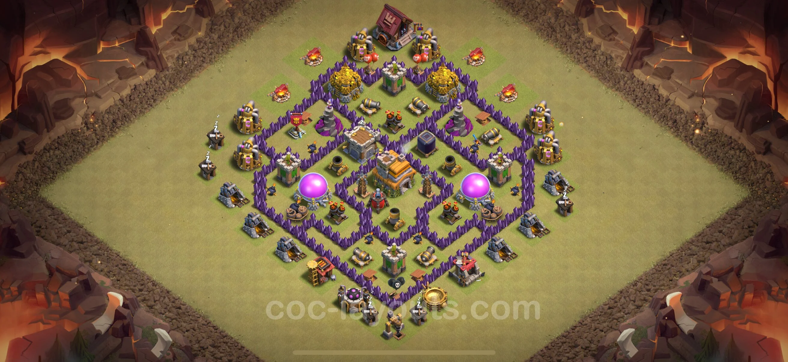 Top War Base TH7 with Link, Anti Everything - Anti 3 Stars CWL Plan - Clash of Clans - (#110) — Krieg BH7