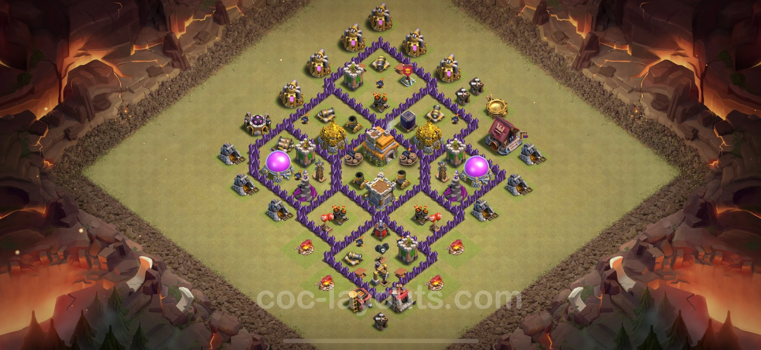 Top War Base TH7 with Link, Anti Everything, Hybrid - CWL Defence Plan - Clash of Clans - (#111) — Война BH7